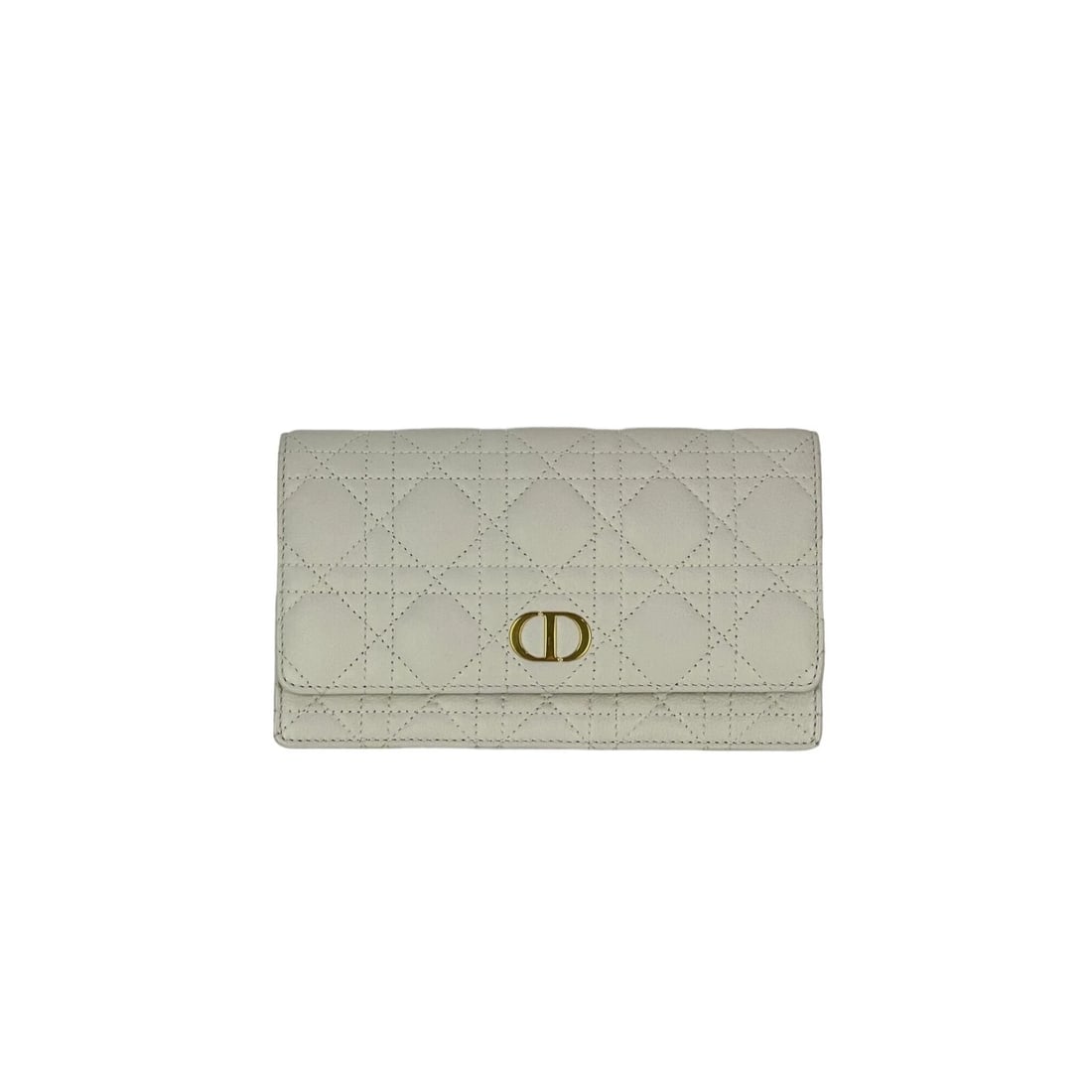 Christian Dior Caro Cannage White Leather Belt Bag Clutch (1 of 10)