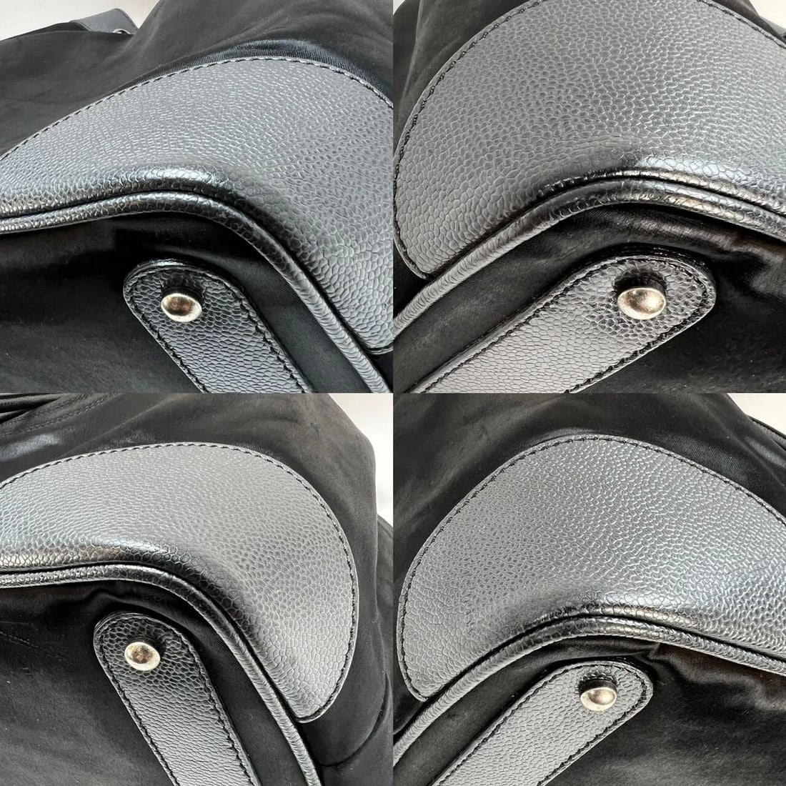 CHANEL Satin CC Large Black Bucket Shouler Bag - 6