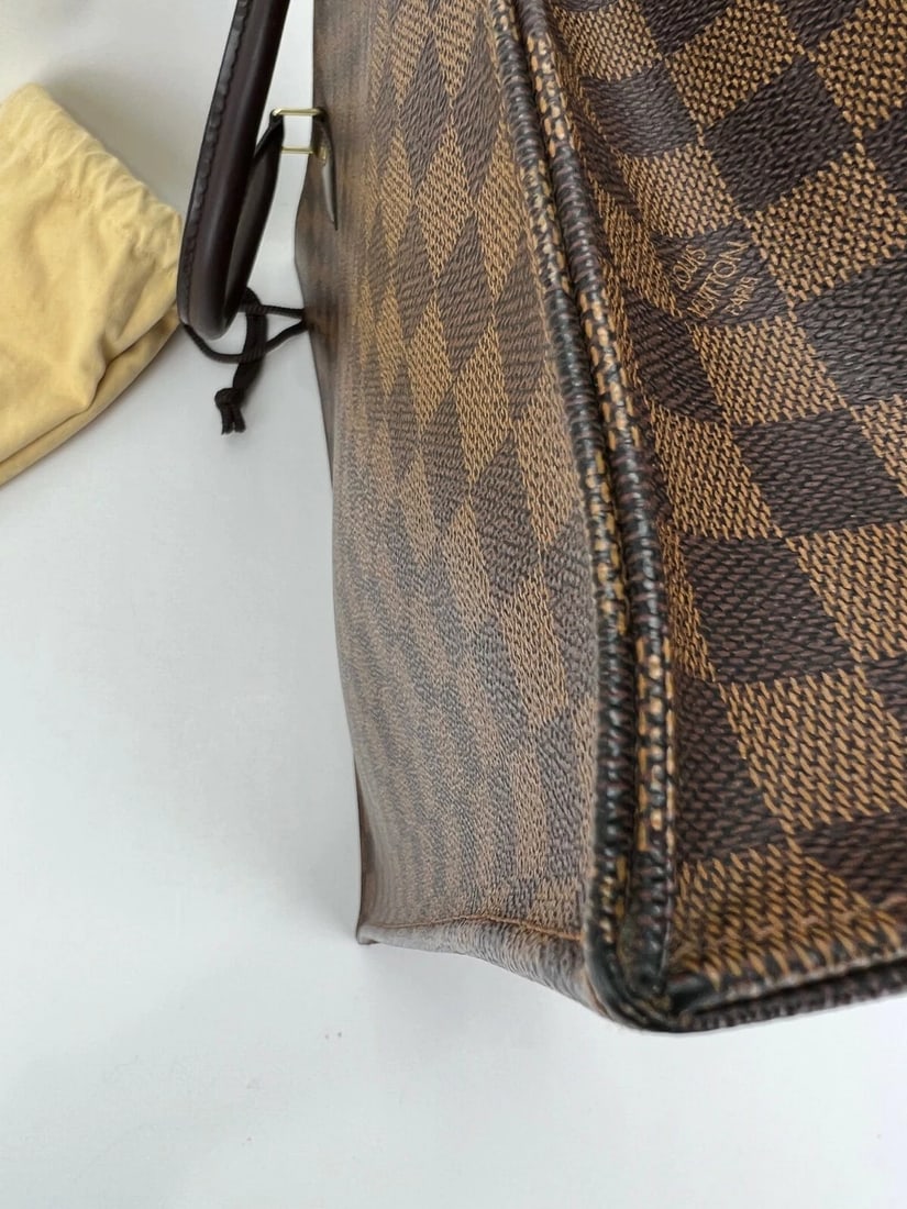 Louis Vuitton Bag Sac Plat Damier Ebene Canvas Tote Shopping Bag - 12