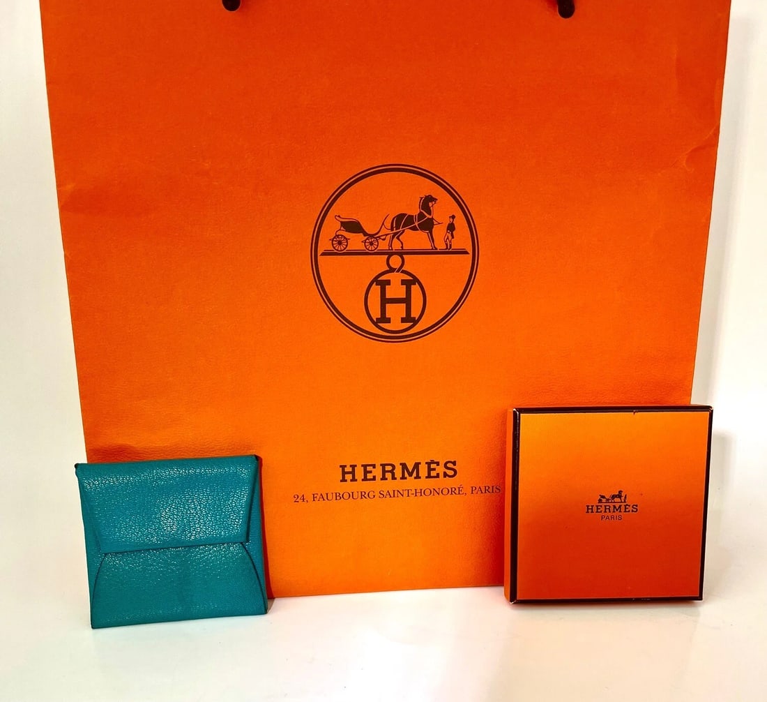 Hermès Purse Chevre Mysore Bastia Verso Coin Purse Mini Wallet - 9