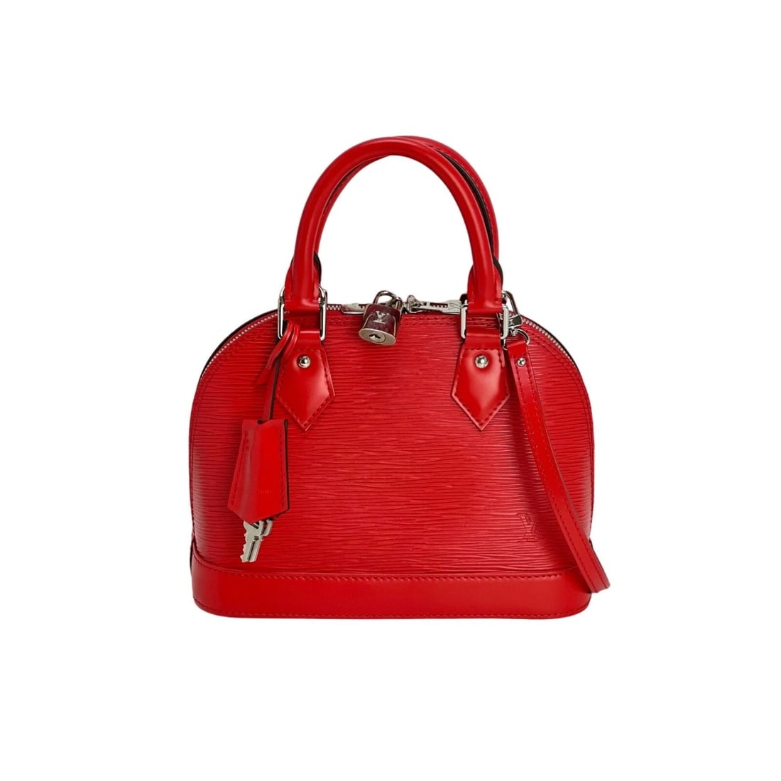 LOUIS VUITTON Alma BB Epi Coquelicot Shoulder Bag: Title: LOUIS VUITTON Alma BB Epi Coquelicot Shoulder Bag Description: Pre-Owned 100% Authentic LOUIS VUITTON Alma BB Epi Coquelicot Shoulder Bag RATING: A...excellent, near mint, has little to no sign