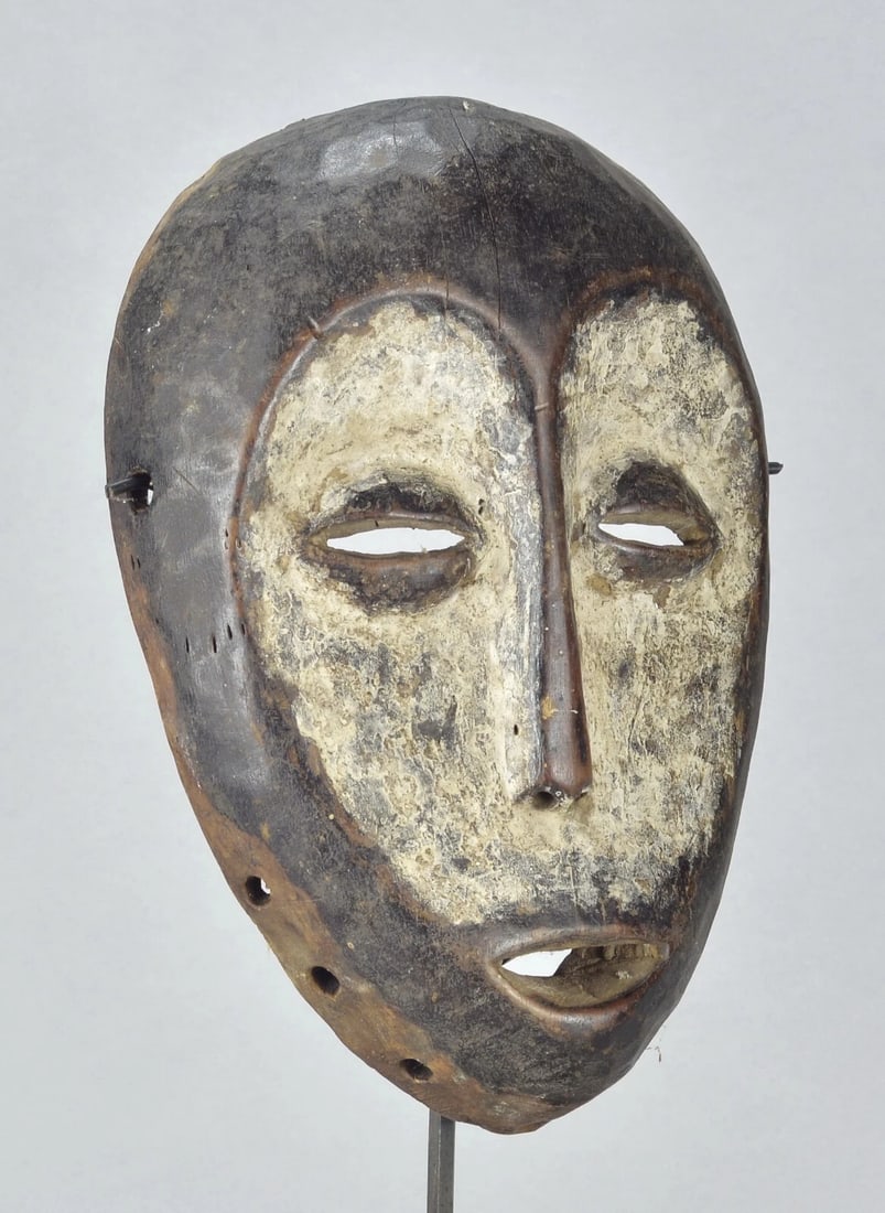 Elegant Lega idimu Wooden Mask Bwami Congo Drc Zaire African Tribal Art mc 1867 (1 of 6)