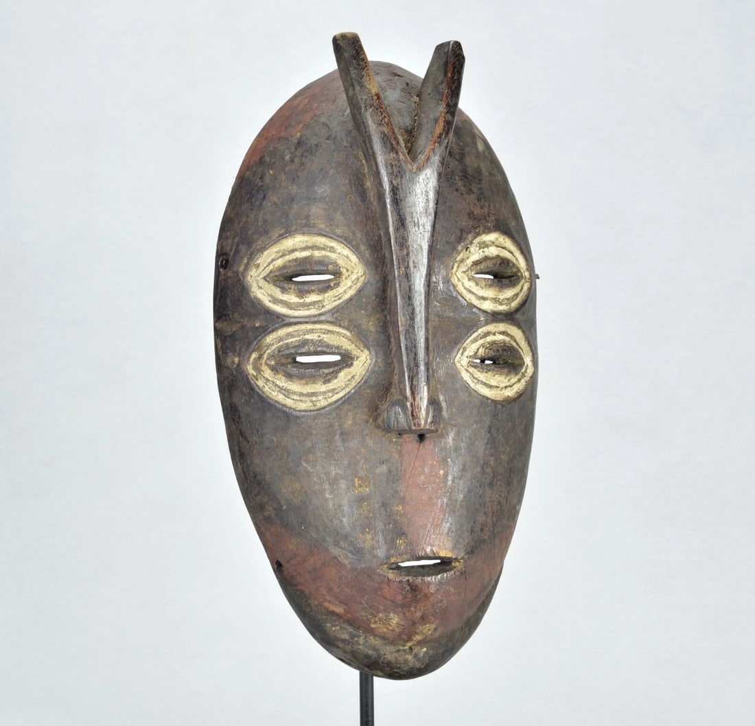 BEMBE Nice zoomorphic initiation owl mask Congo Drc African Tribal Art MC 1871 (1 of 6)