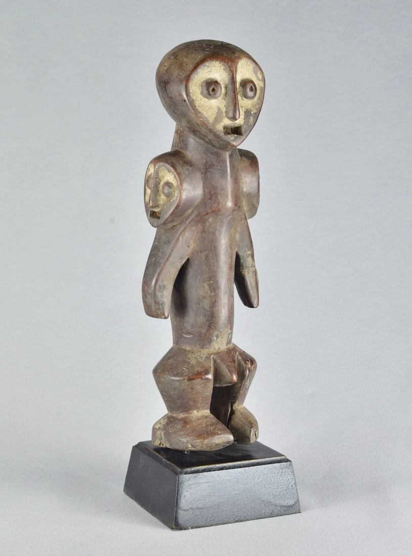 Nice LEGA three-headed Figure Iginga Congo Drc African Tribal Art MC 1888 (1 of 6)