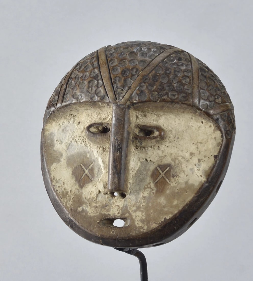 Lega idimu Wooden Mask Bwami Cult Congo Drc Zaire African Tribal Art mc1906 - 5