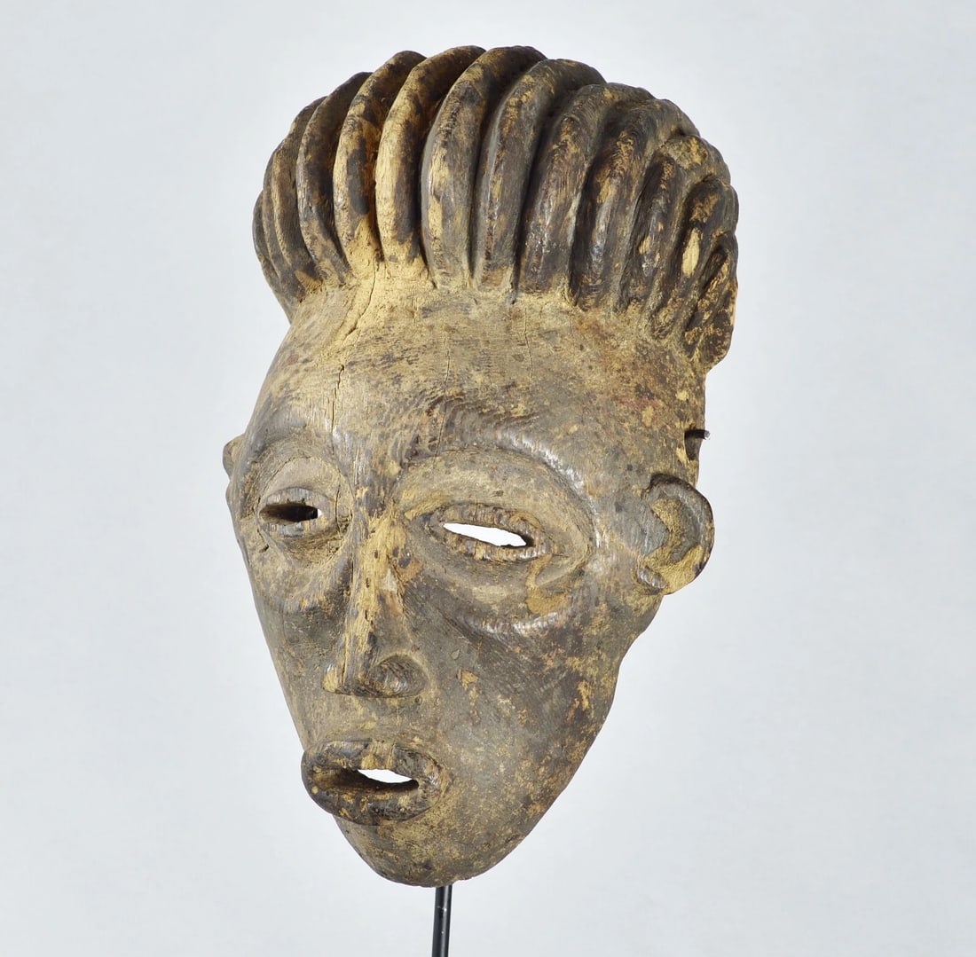 ZANDE AZANDE Rare & Powerful Ubangi Mask Congo DRC African Tribal Art 1741 (1 of 6)
