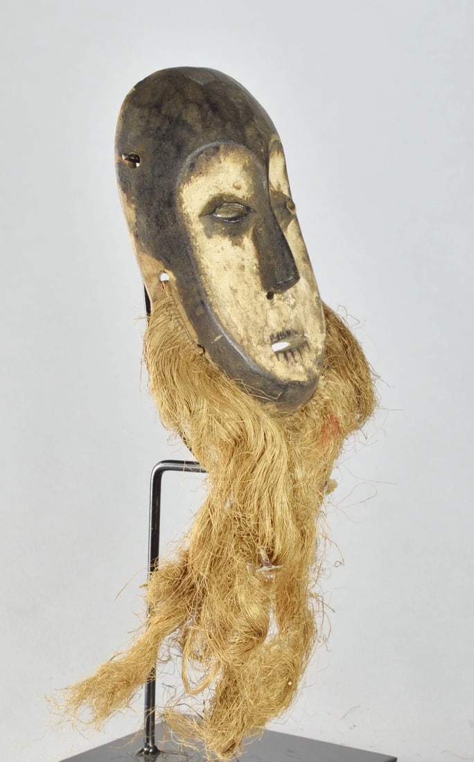 Beautiful African Mask LEGA Lukwakongo Cult of Bwami Congo Drc Tribal Art 1511 - 2