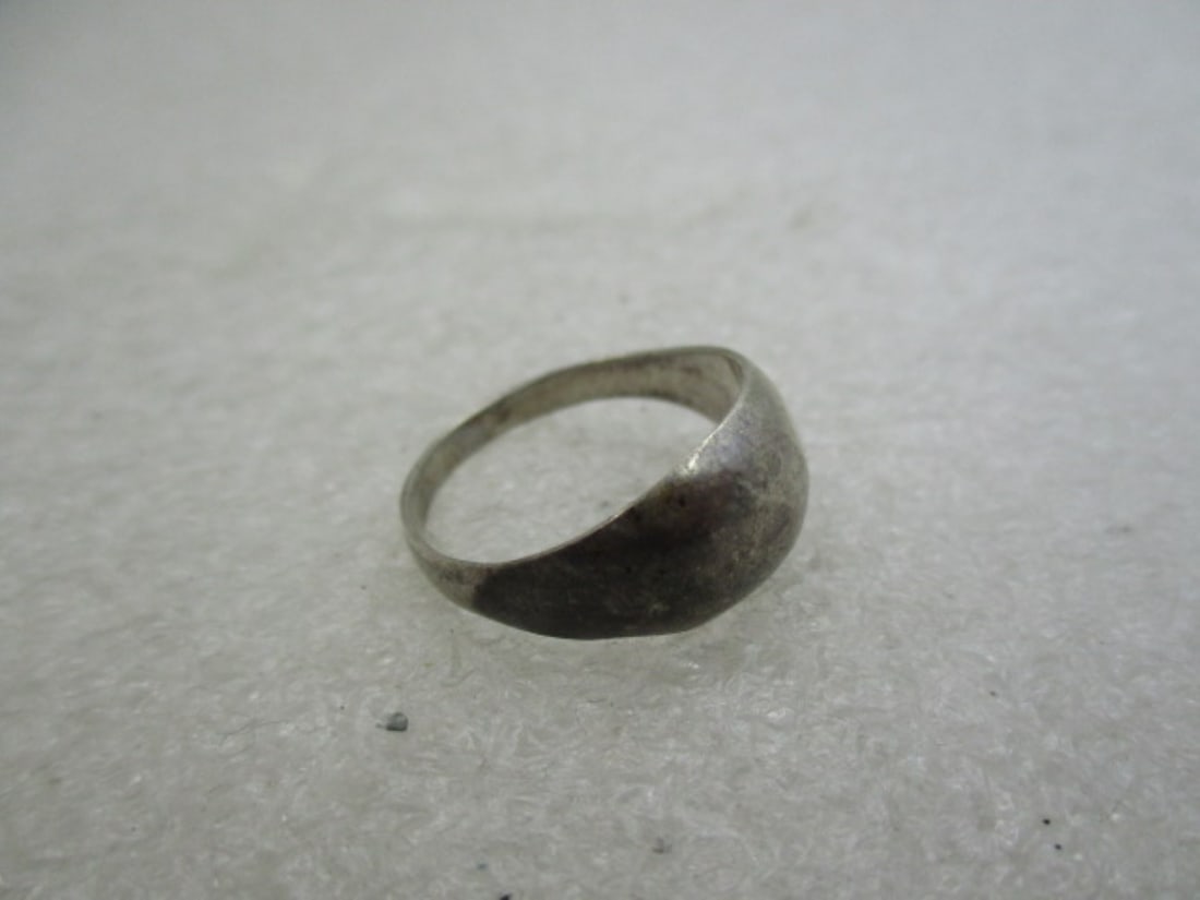 Vintage Sterling Silver Domed Ring, Sz. 6.5 NL - 4
