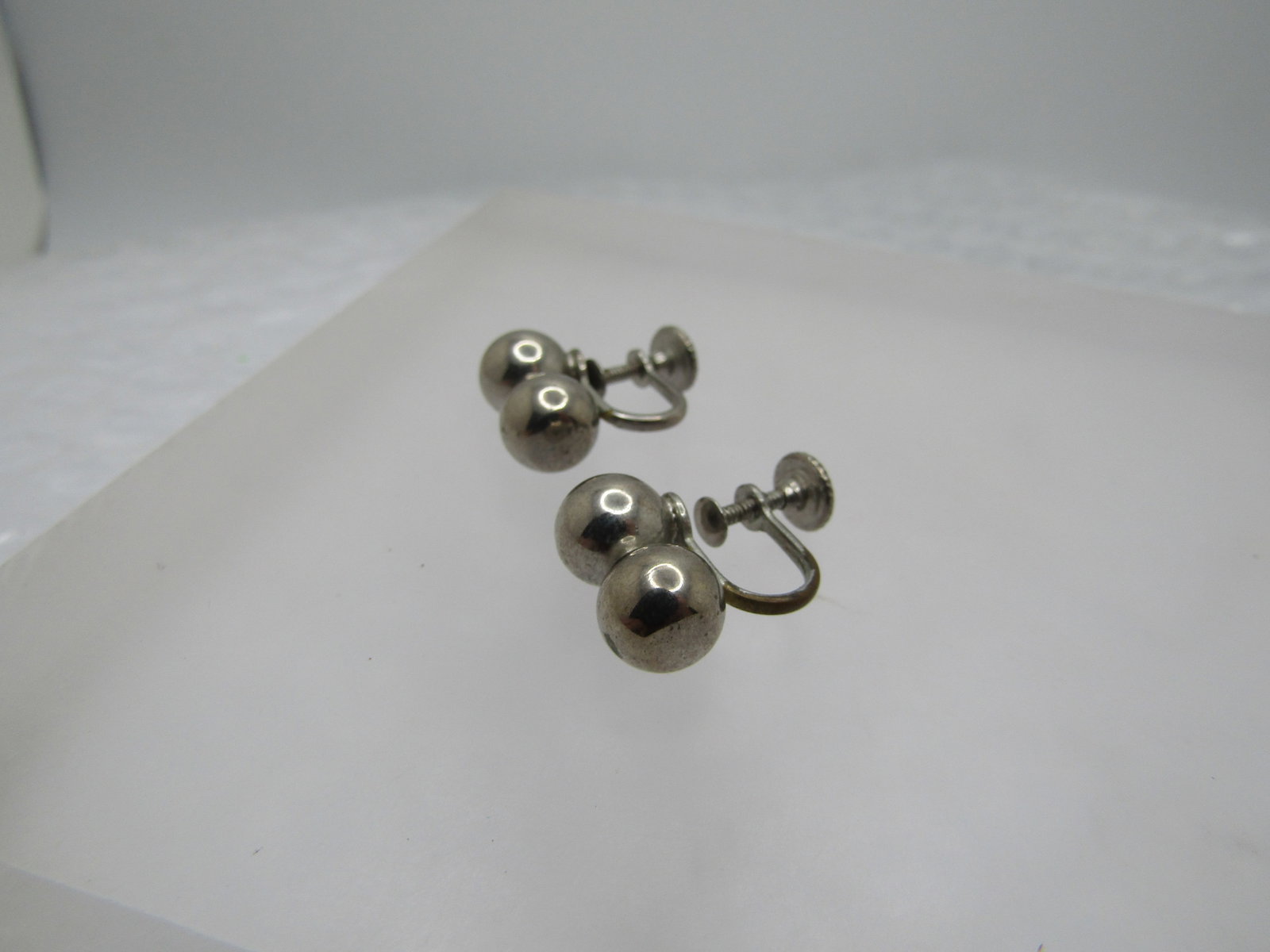Vintage Sterling Marcasite Scrolled Earrings, Pierced, 1970's-1980's - 4