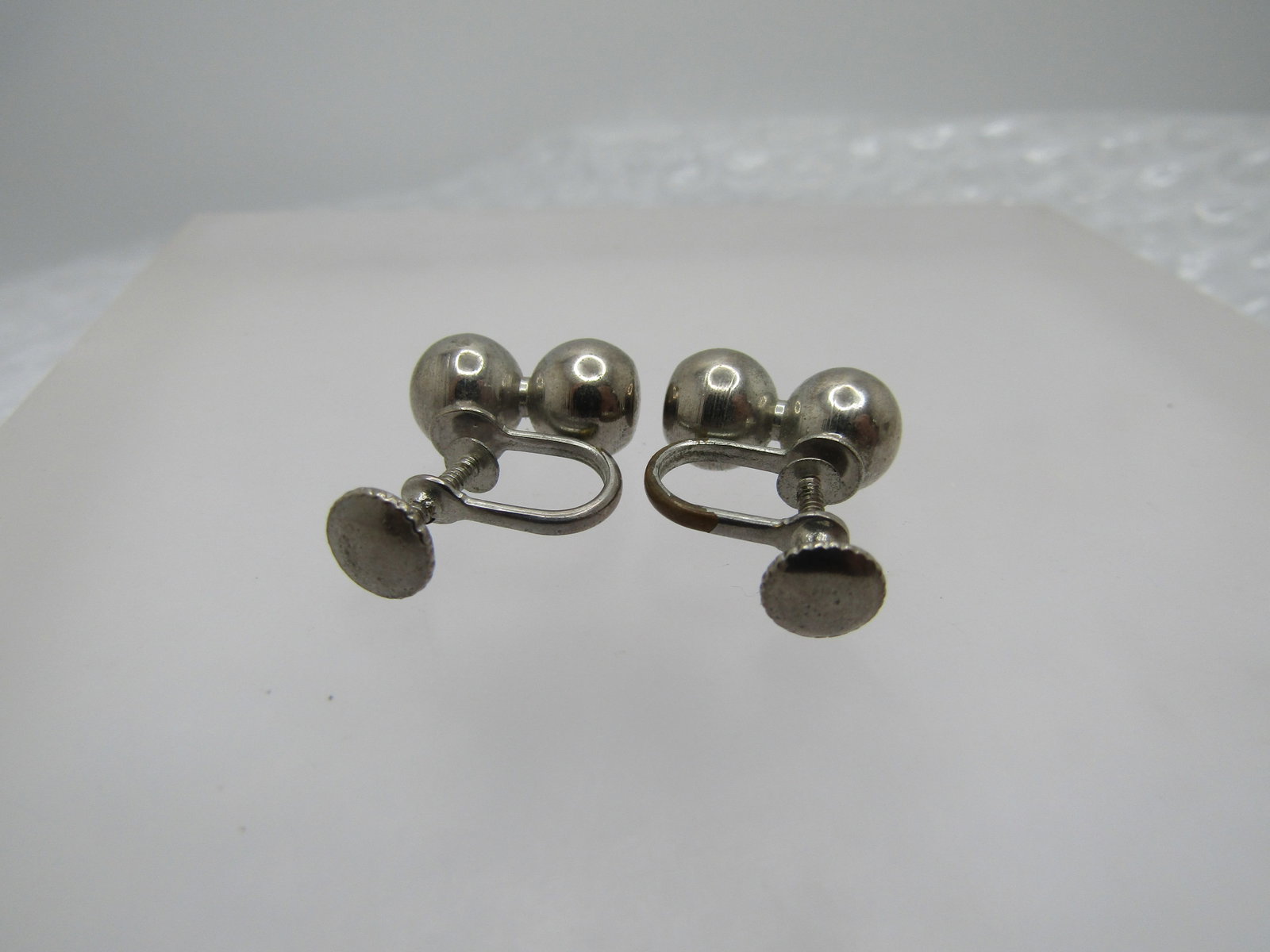 Vintage Sterling Marcasite Scrolled Earrings, Pierced, 1970's-1980's - 7