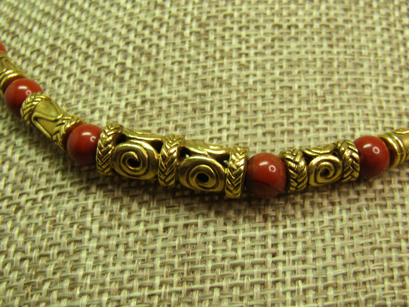 Vintage MMA Etruscian Byzantine Jasper Necklace, 17", 1995 - 2