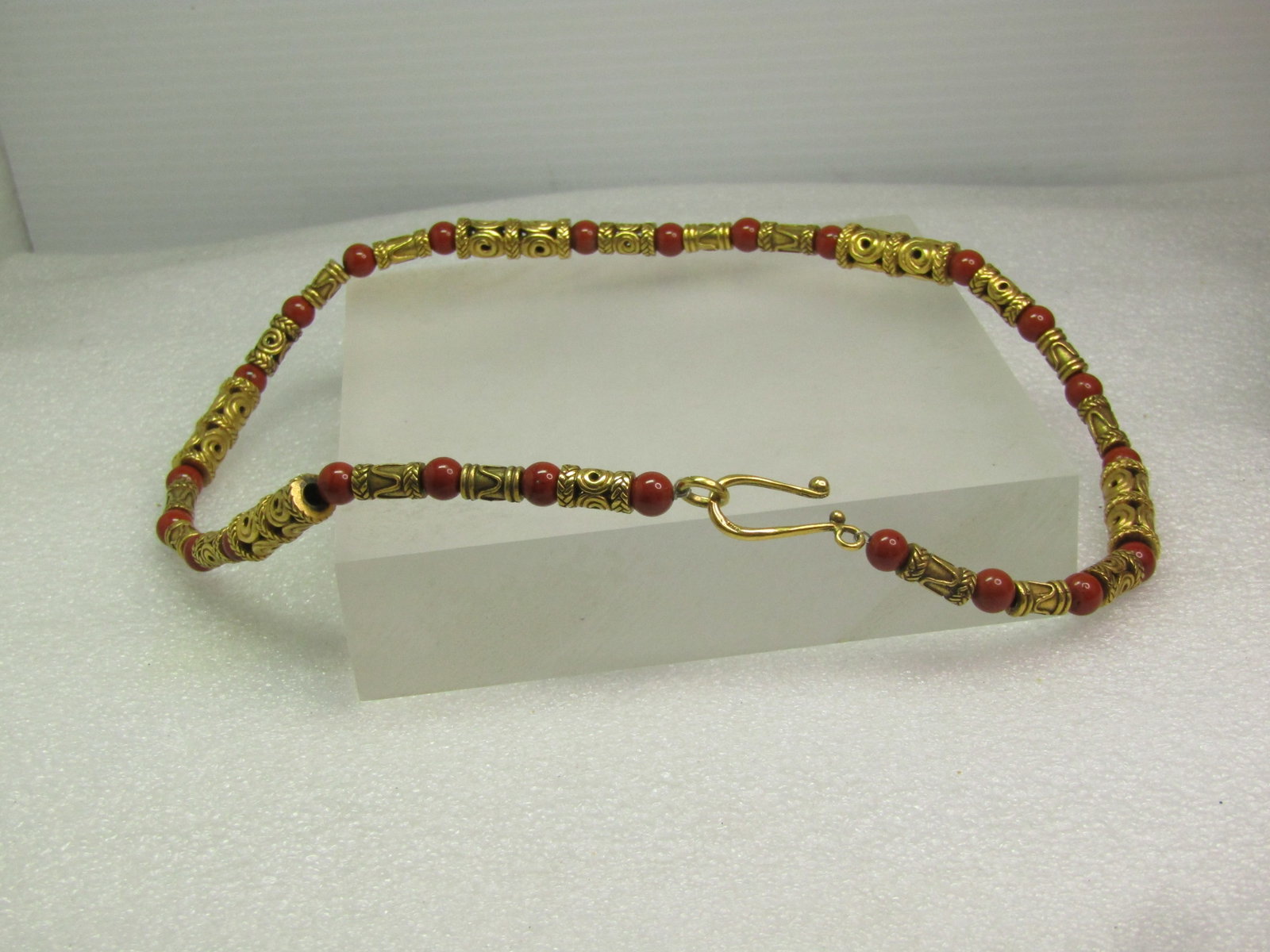Vintage MMA Etruscian Byzantine Jasper Necklace, 17", 1995 - 4