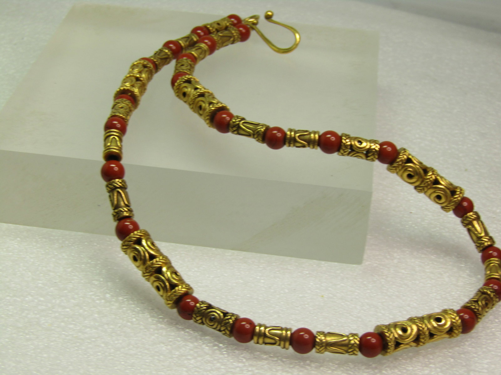Vintage MMA Etruscian Byzantine Jasper Necklace, 17", 1995 - 5