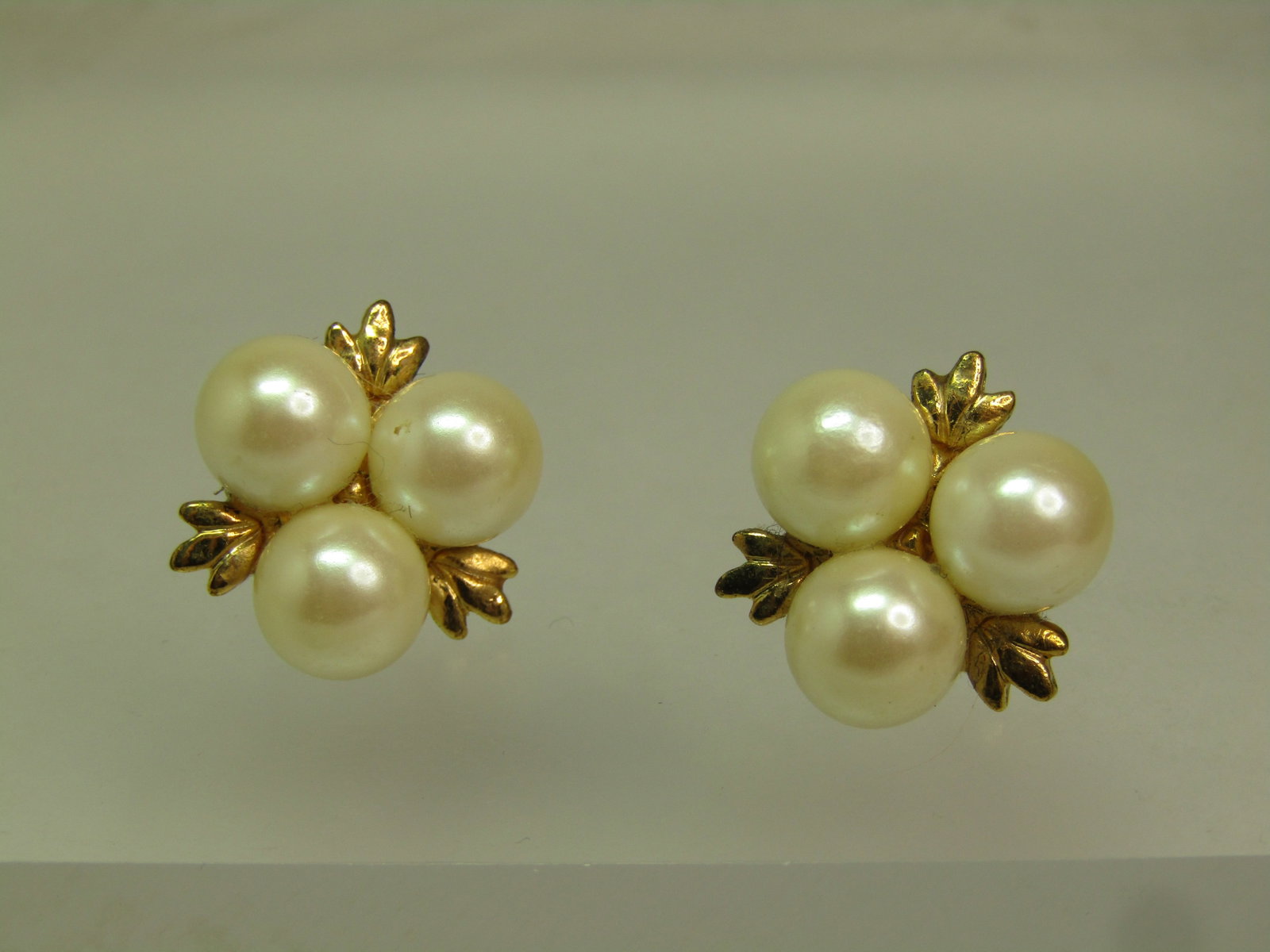 Vintage Faux Pearl Earrings, Pierced, 1990's, Signed MMA - Metropolitan Museum of Art WAG - 4
