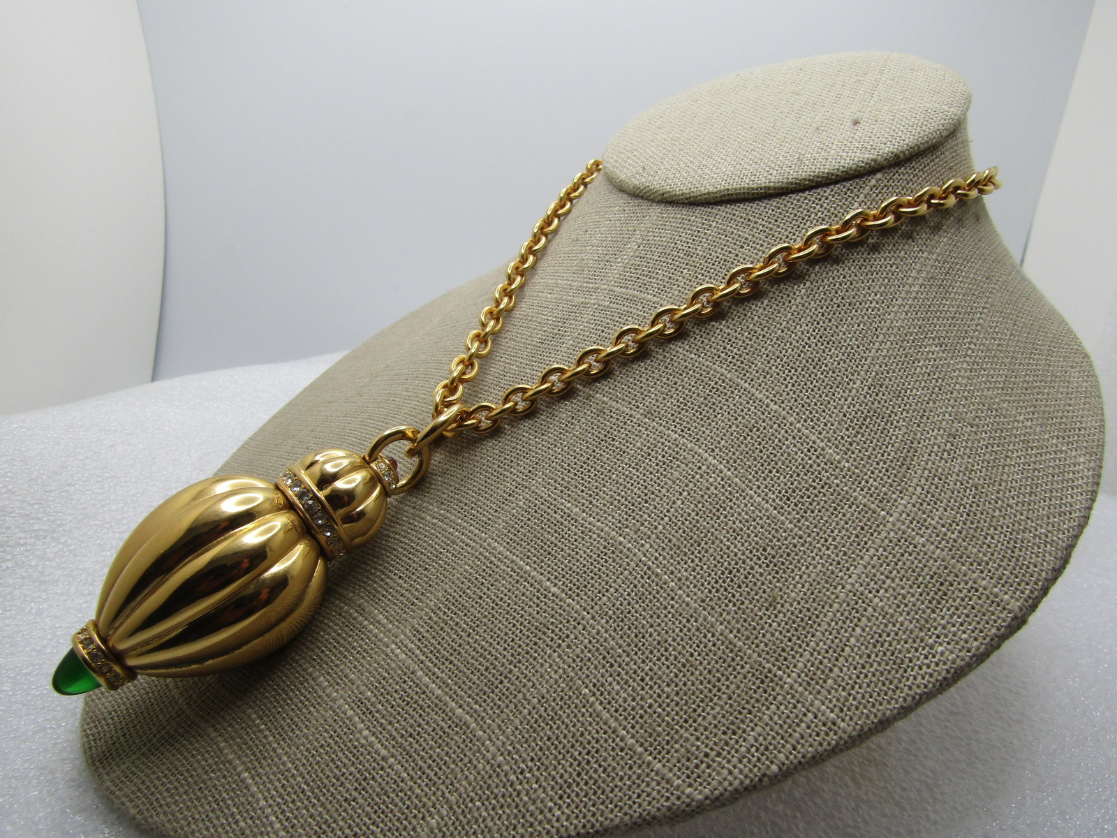 Nolan Miller Perfume Bottle Necklace, "Essence of Glamour" 32", 1990's - 2