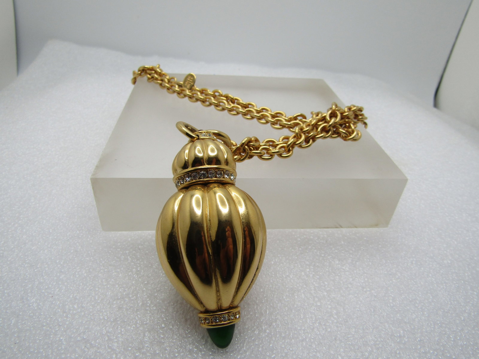 Nolan Miller Perfume Bottle Necklace, "Essence of Glamour" 32", 1990's - 4