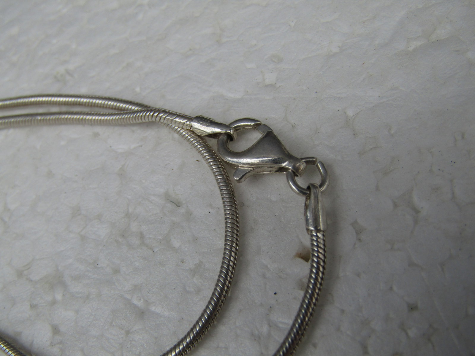 Vintage Sterling Engraved Puffy Heart Necklace 28" Round Snake Chain, 17.81 gr. - 4