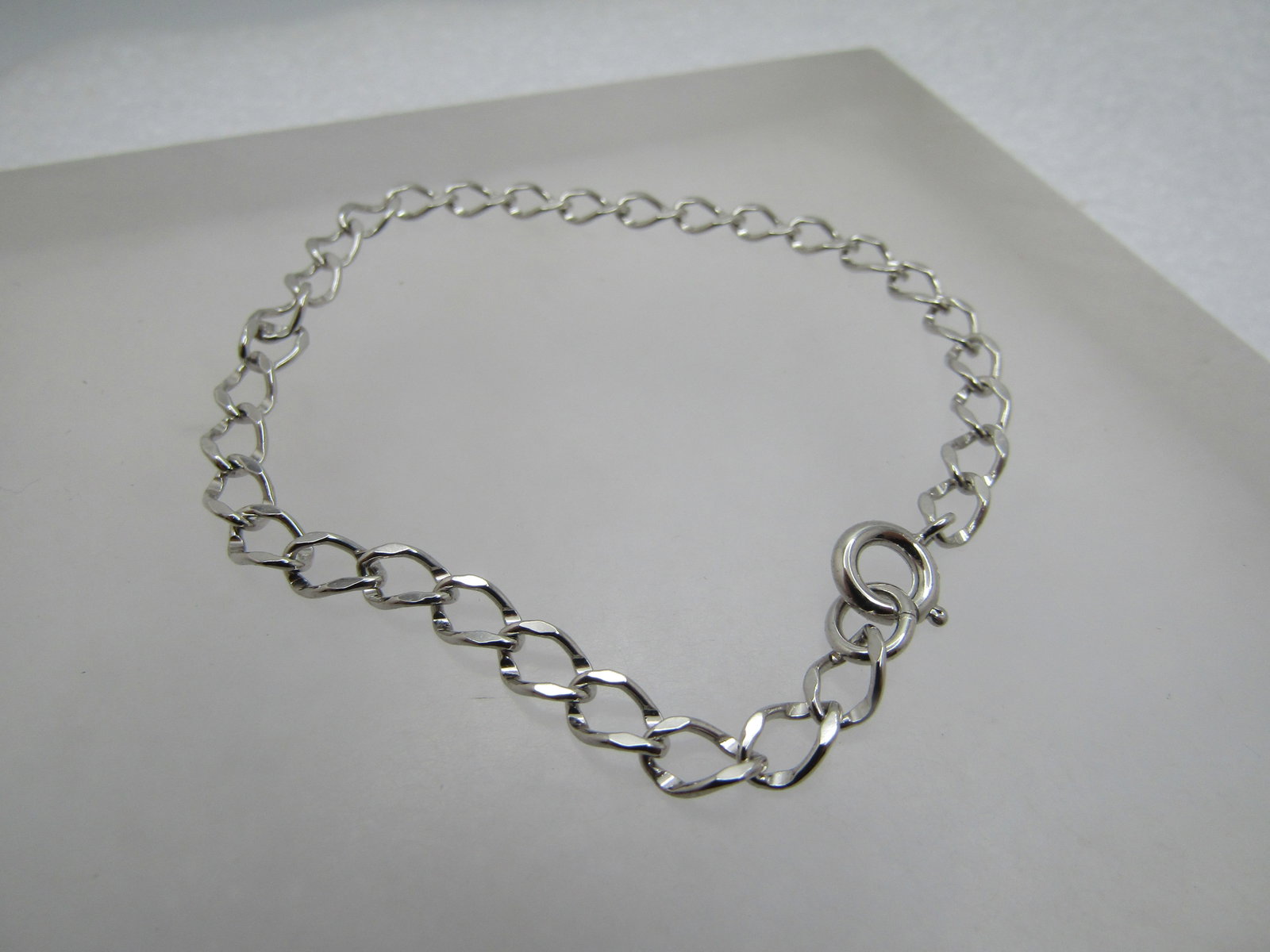Vintage Charm Bracelet, 7", 4mm wide, 1970's-1980's - 4