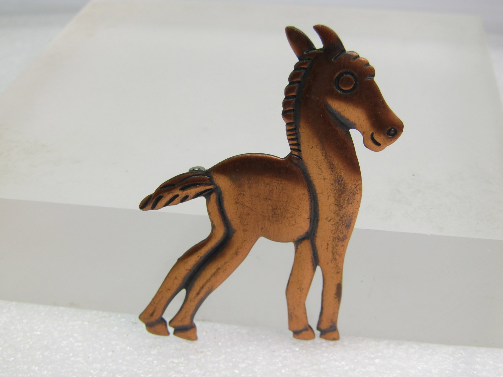 Vintage Copper Colt/Pony Brooch, 1970's - 3