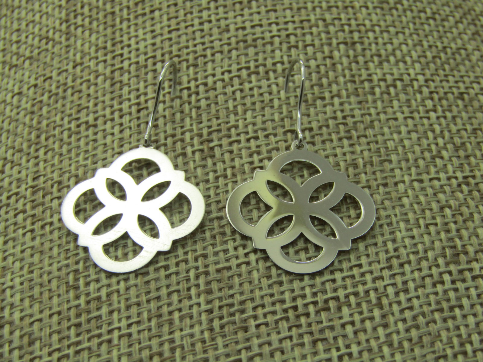 Sterling Silver Milor Pierced Earrings, Pointed & Rounded Drops, 1-7/8" - 2