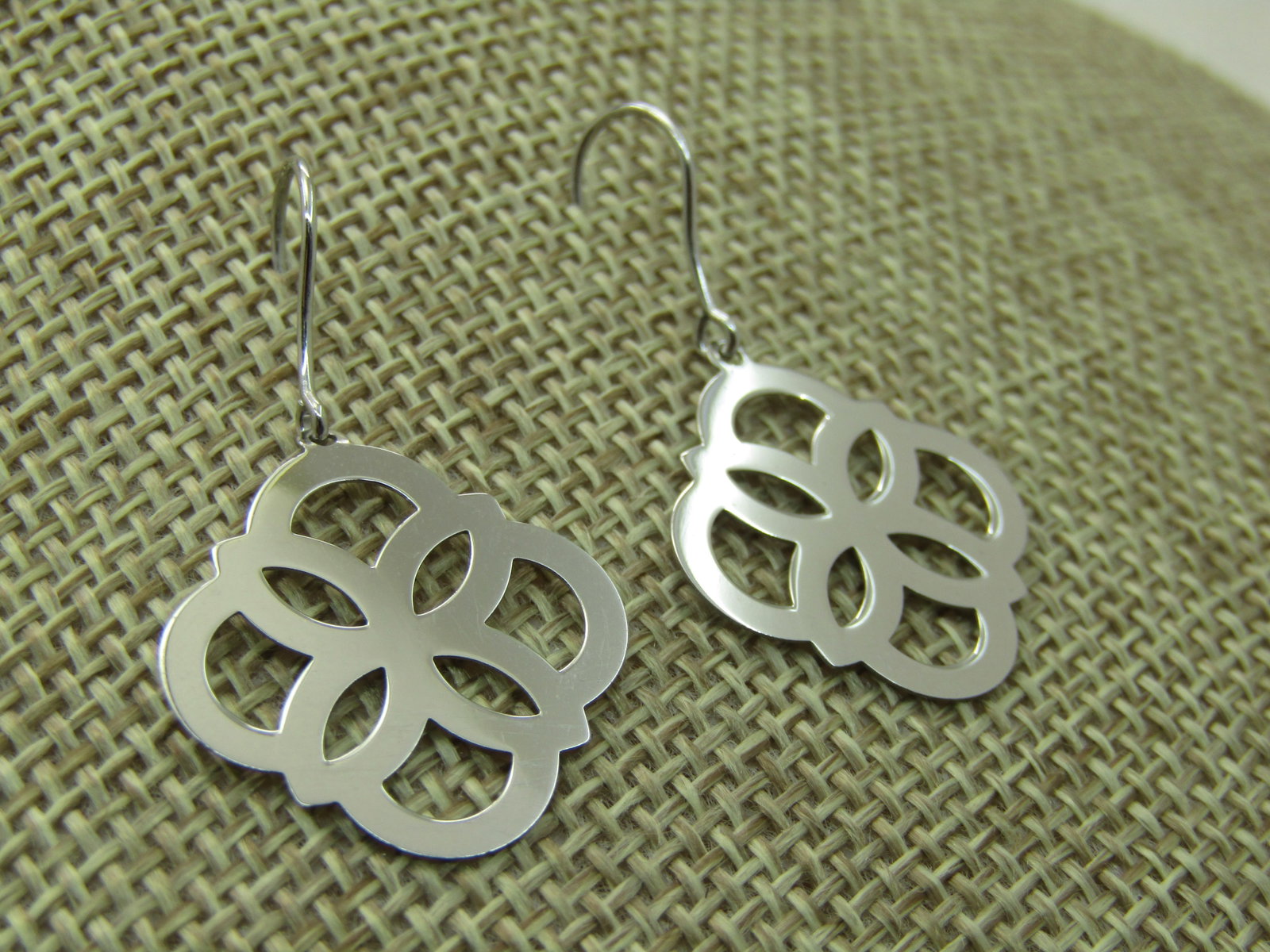Sterling Silver Milor Pierced Earrings, Pointed & Rounded Drops, 1-7/8" - 3