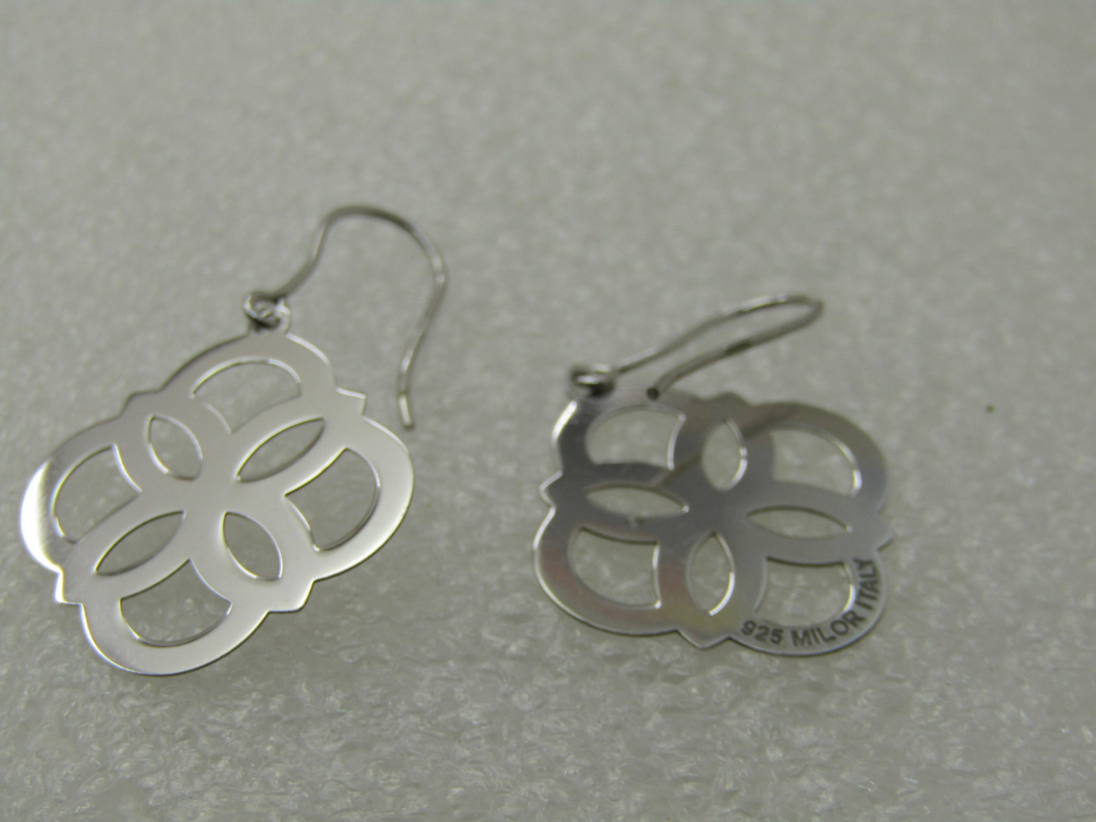 Sterling Silver Milor Pierced Earrings, Pointed & Rounded Drops, 1-7/8" - 4