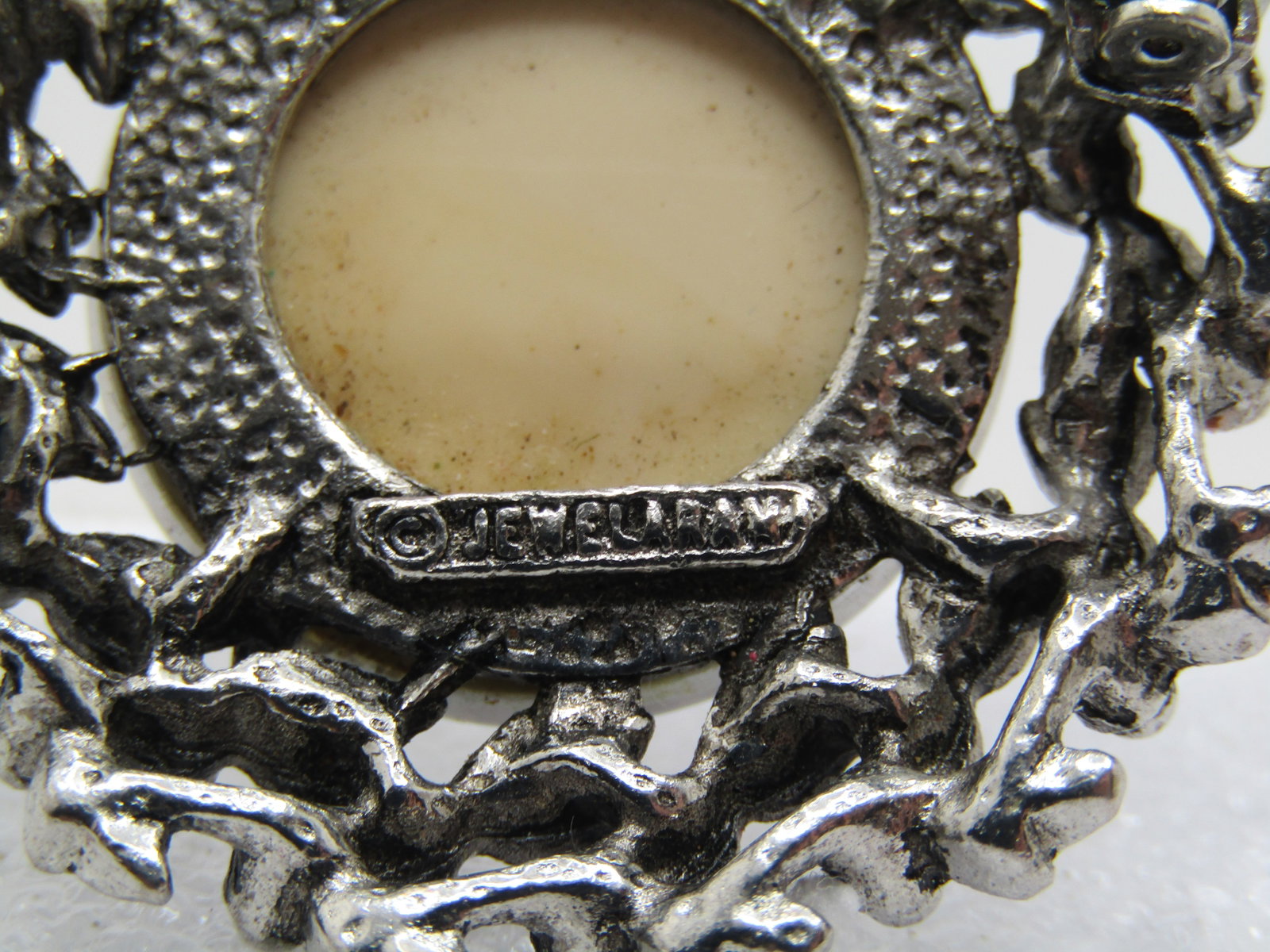 Vintage Holographic Wreath Brooch, Signed Jewelarama, 1960's, 1.5" - 5