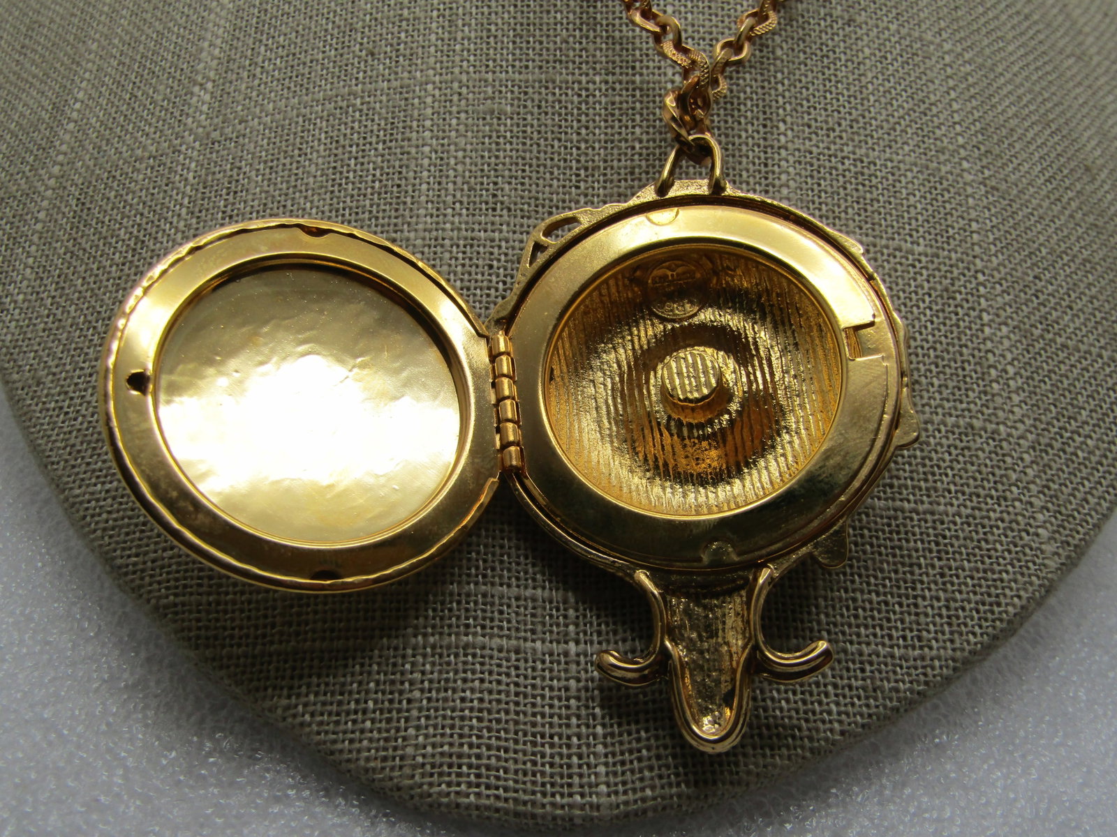 Vintage Enameled Locket Rhinestone Necklace Signed Berebi, Limited Edition, 1980's-1990's - 4