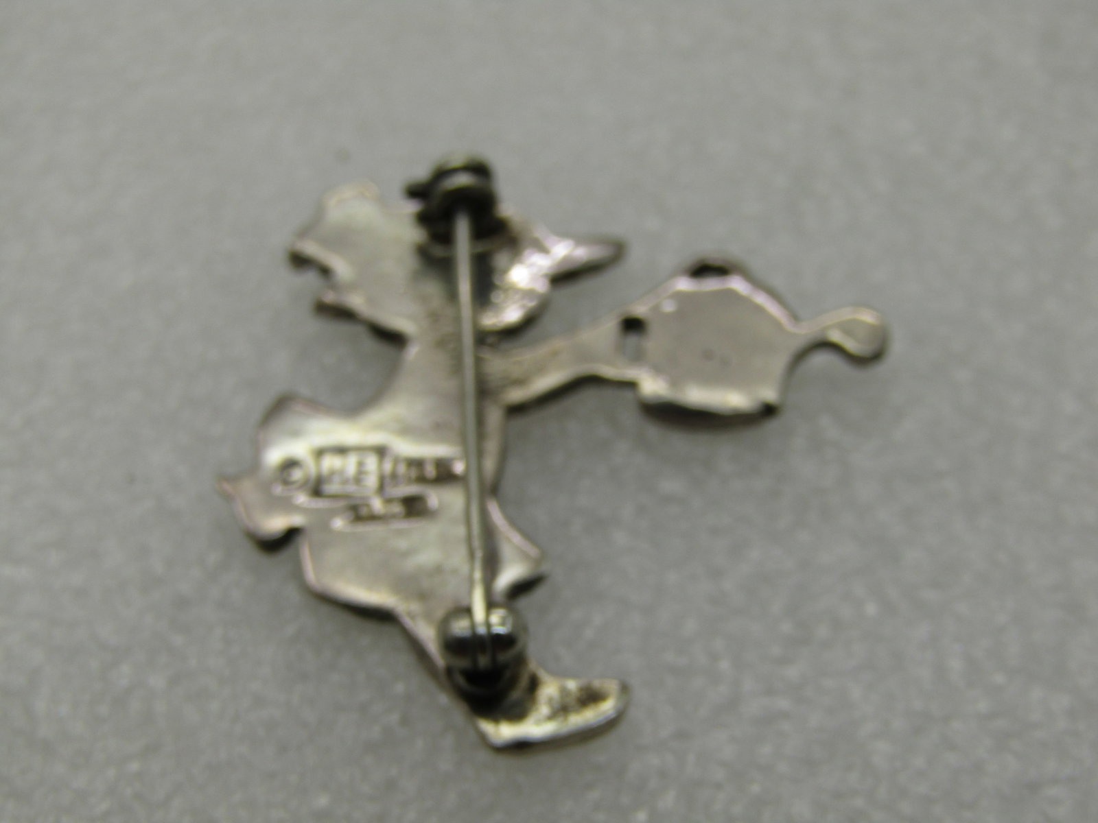 Vintage Sterling Mary Engelbreit Girl Watering Flowers Brooch, signed ME INK - 4