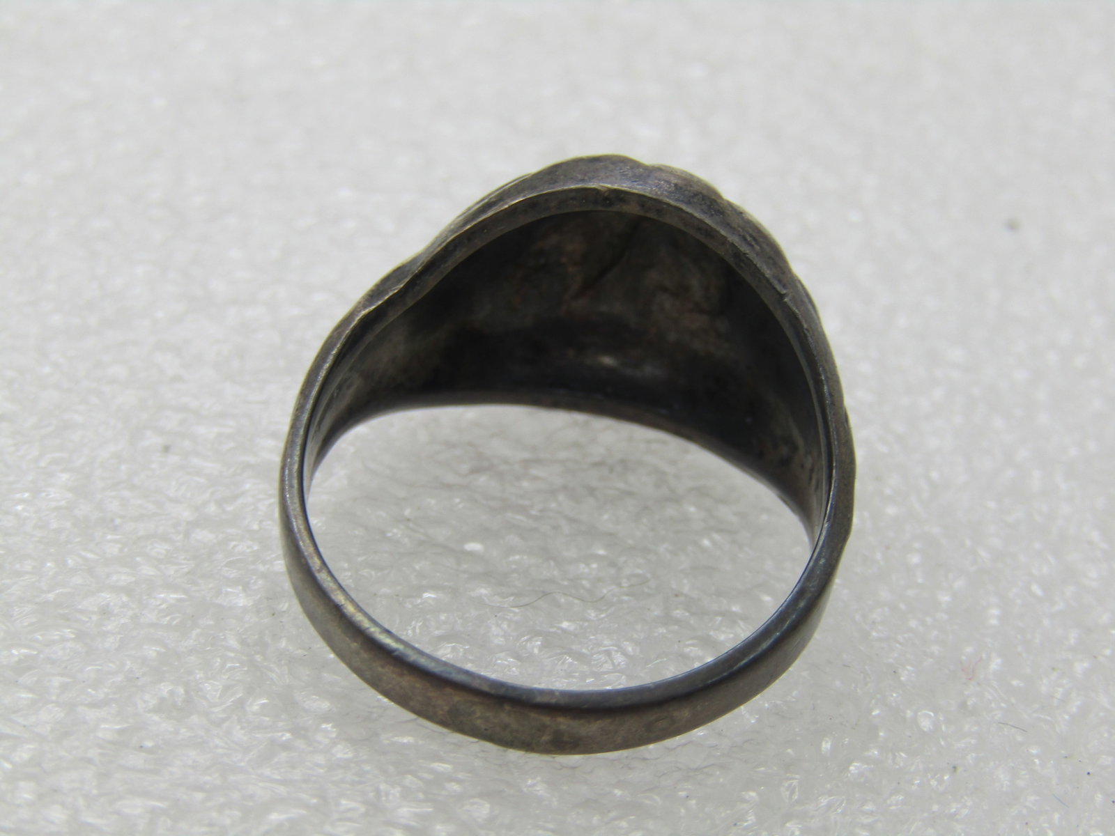 Vintage Sterling Silver Domed Leaf Ring, Sz. 10, Unisex - 5