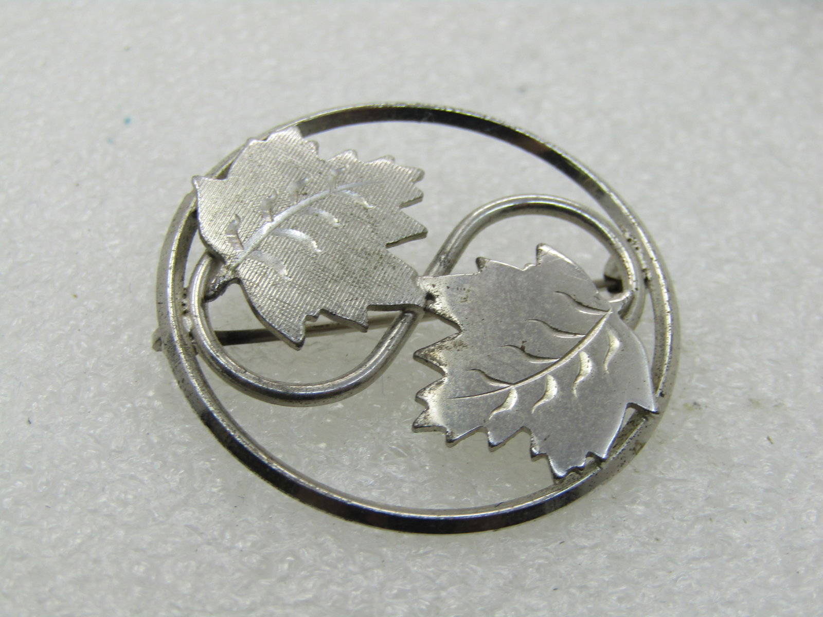 Vintage Sterling Silver Lamode Leaf Brooch, 1.25", 1960's-1970's - 4