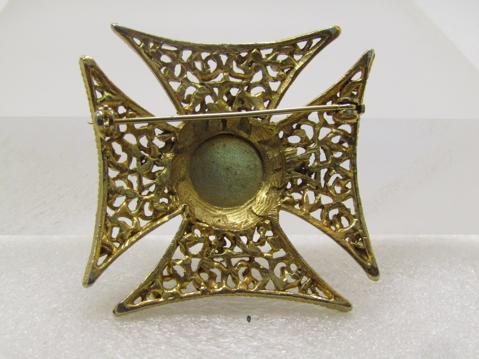 Vintage Enameled Maltese Filigree Brooch, With Crest/Shield, 1970's-1980's - 4