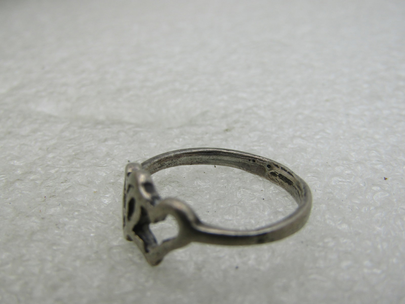 Vintage Sterling Silver Double Heart Ring, Sz. 6 - 2