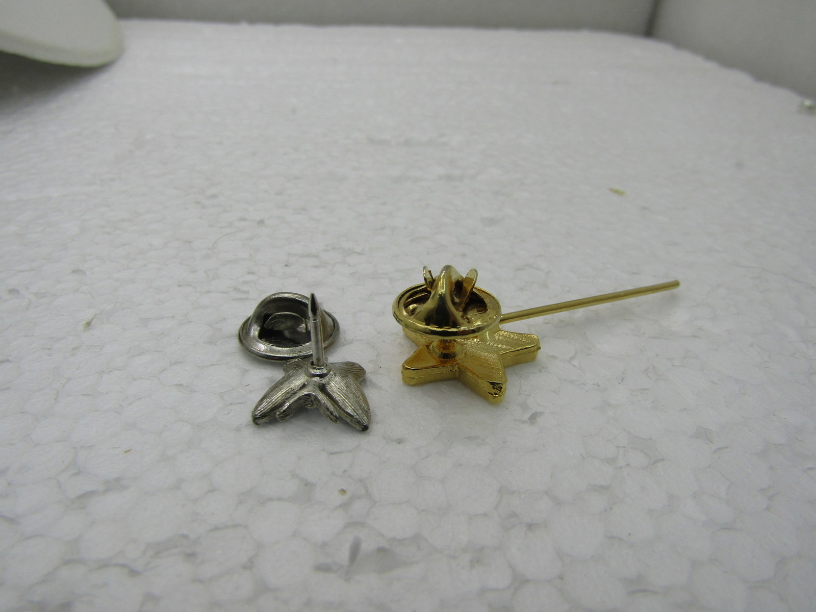 Vintage Enameled Butterfly & Star Tack Pin Lot, 2 Pins, Blue/Yellow - 5