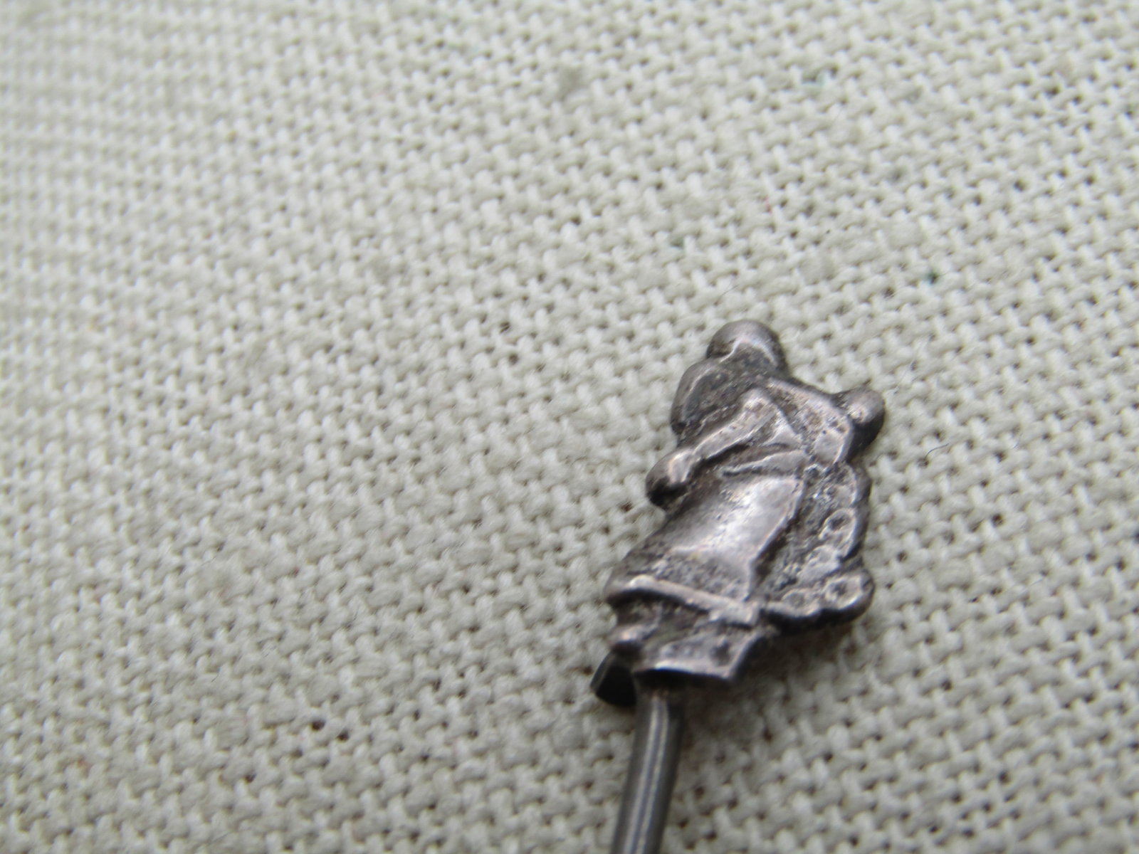 Vintage .900 Silver Pickle/Olive Figural Fork, 1910's-1920's - 4