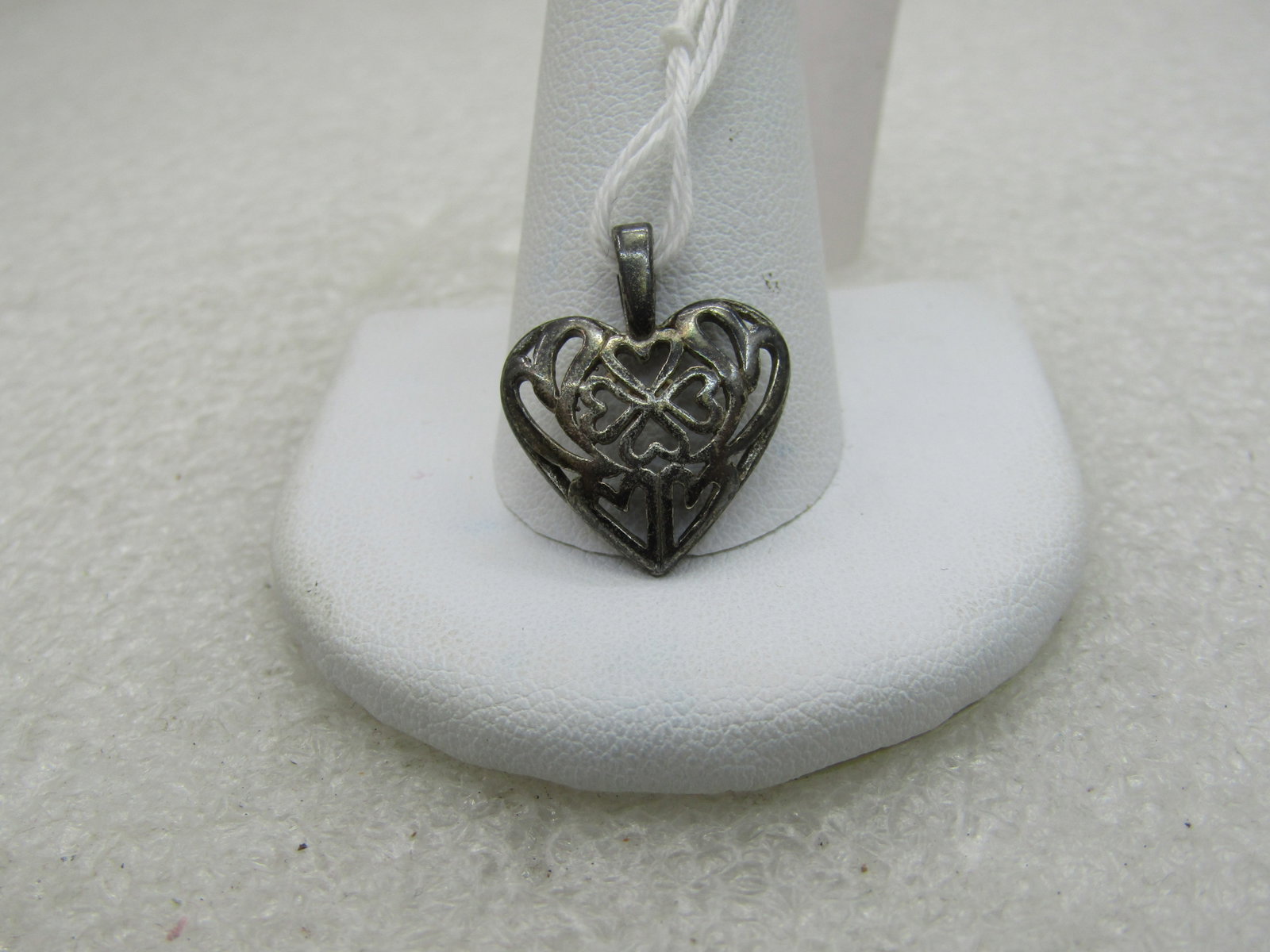 Vintage Sterling Hearts within a Heart Pendant, 3/4", 1960's - 2