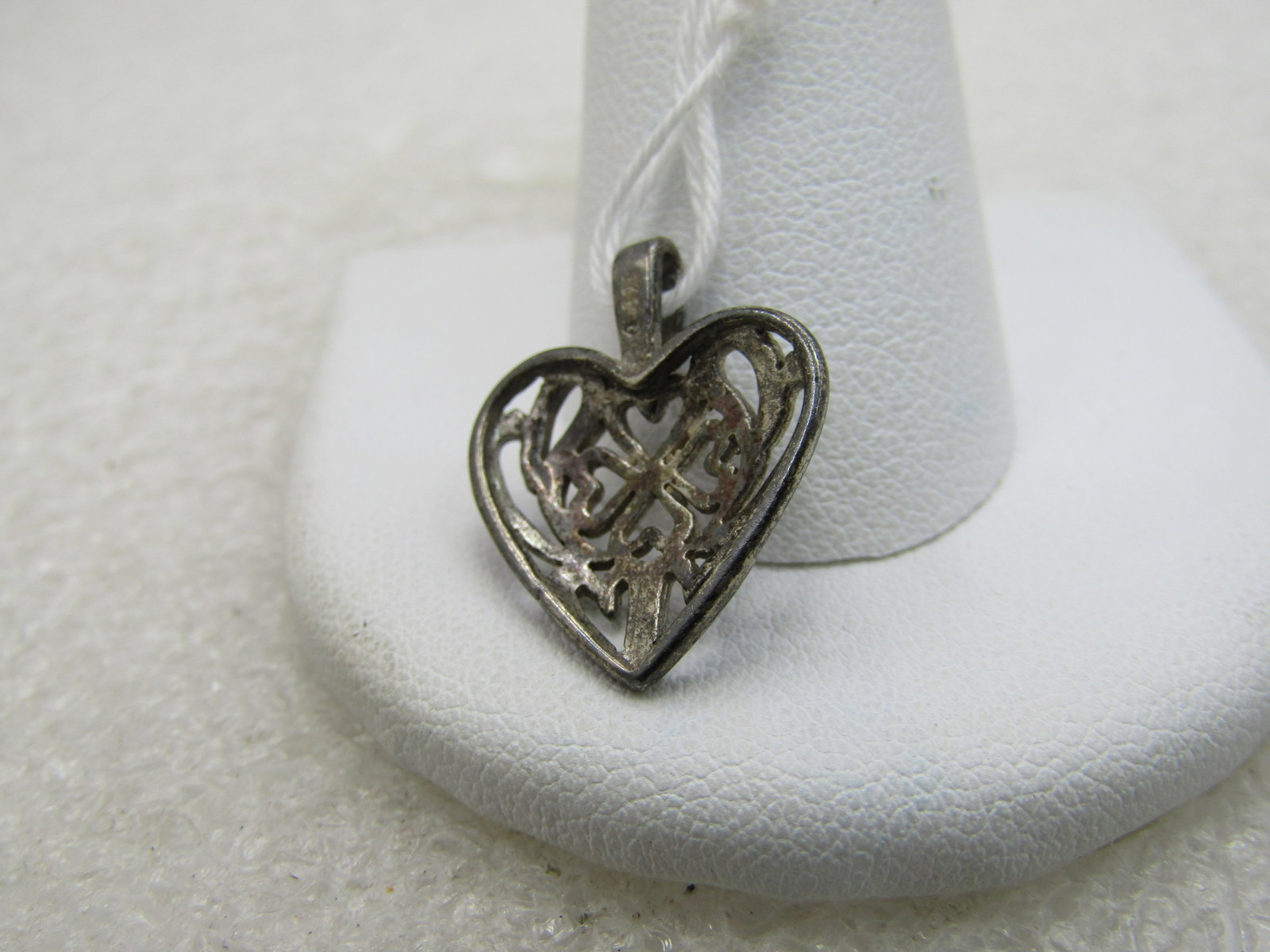 Vintage Sterling Hearts within a Heart Pendant, 3/4", 1960's - 3