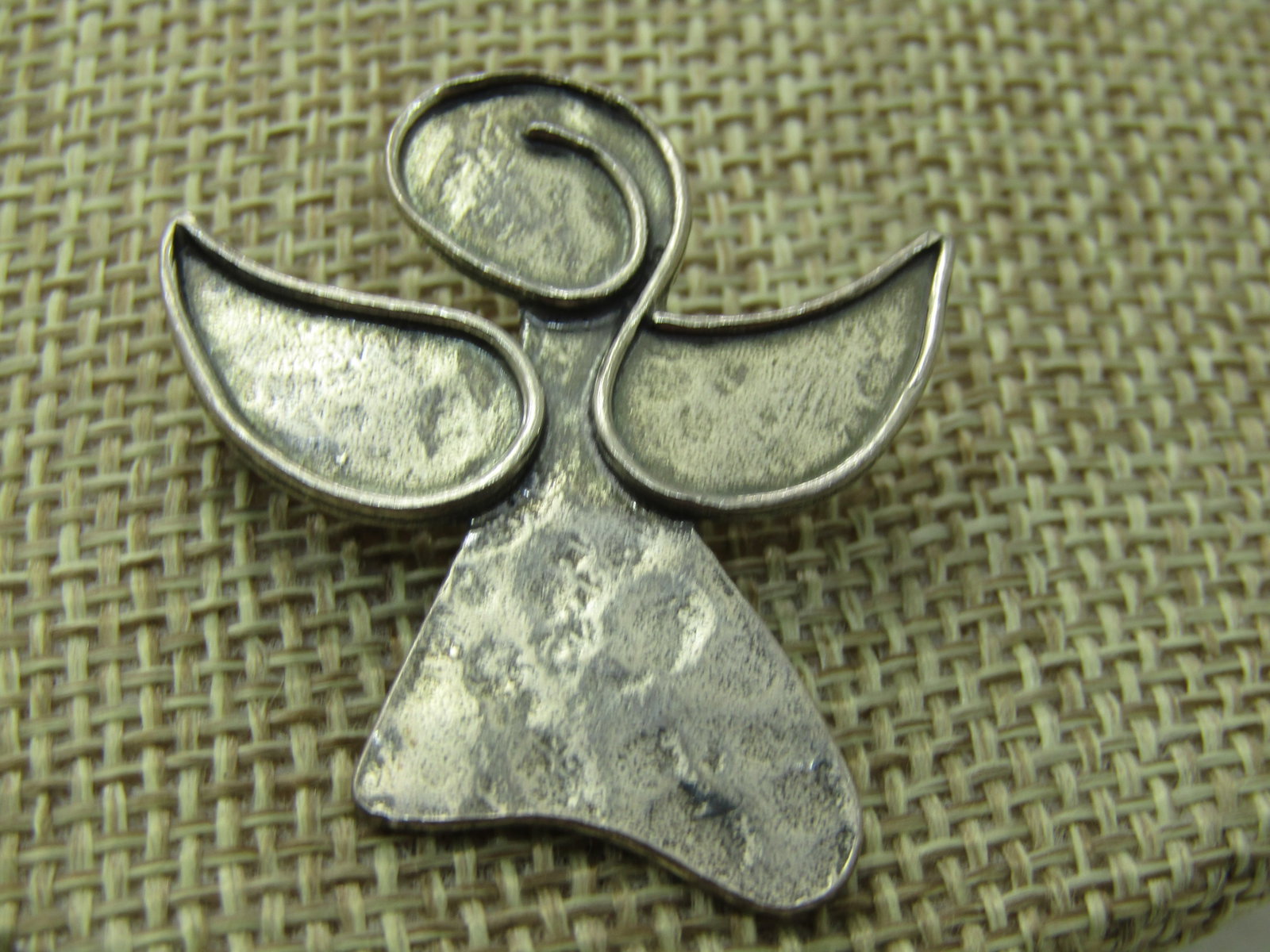 Silpada Sterling Silver Angel Brooch Pendant, Watch Over Me, 1.5" - 3
