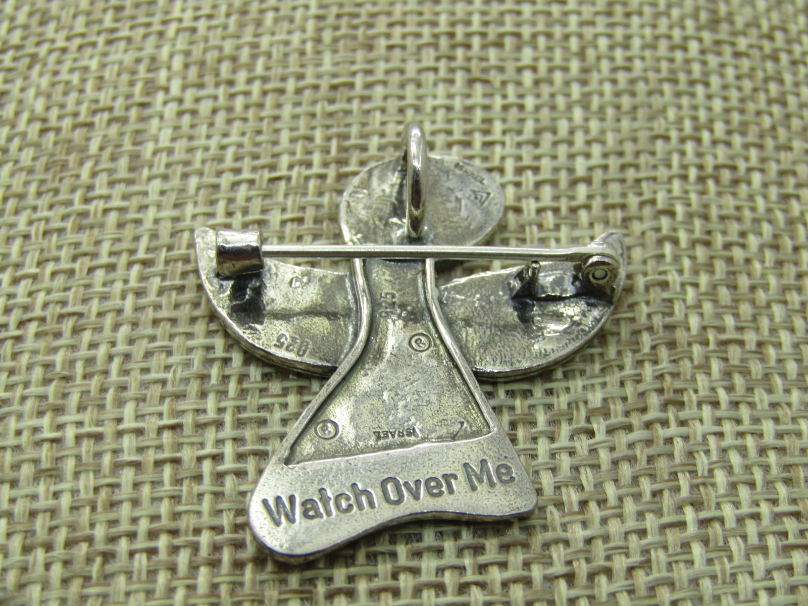 Silpada Sterling Silver Angel Brooch Pendant, Watch Over Me, 1.5" - 4