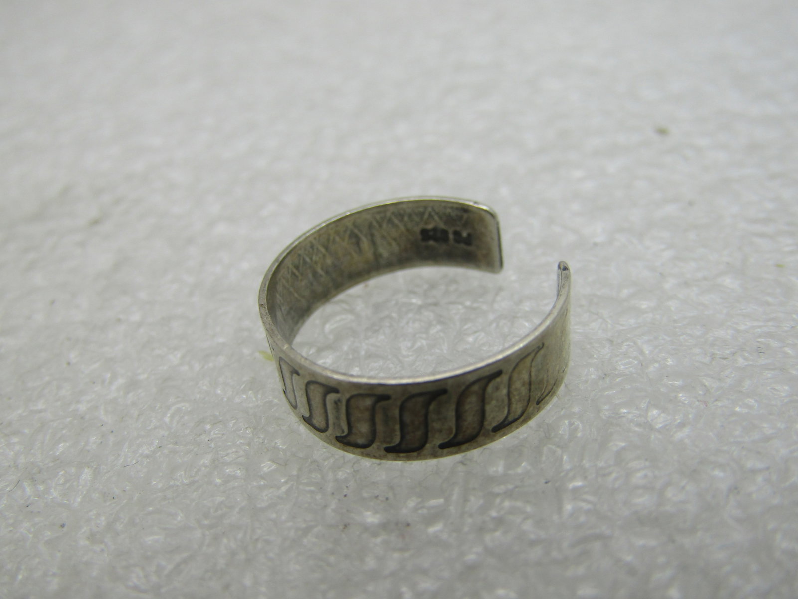 Vintage Sterling Silver Toe Ring, Adjusts. Sz 2.5 - 4 - 5