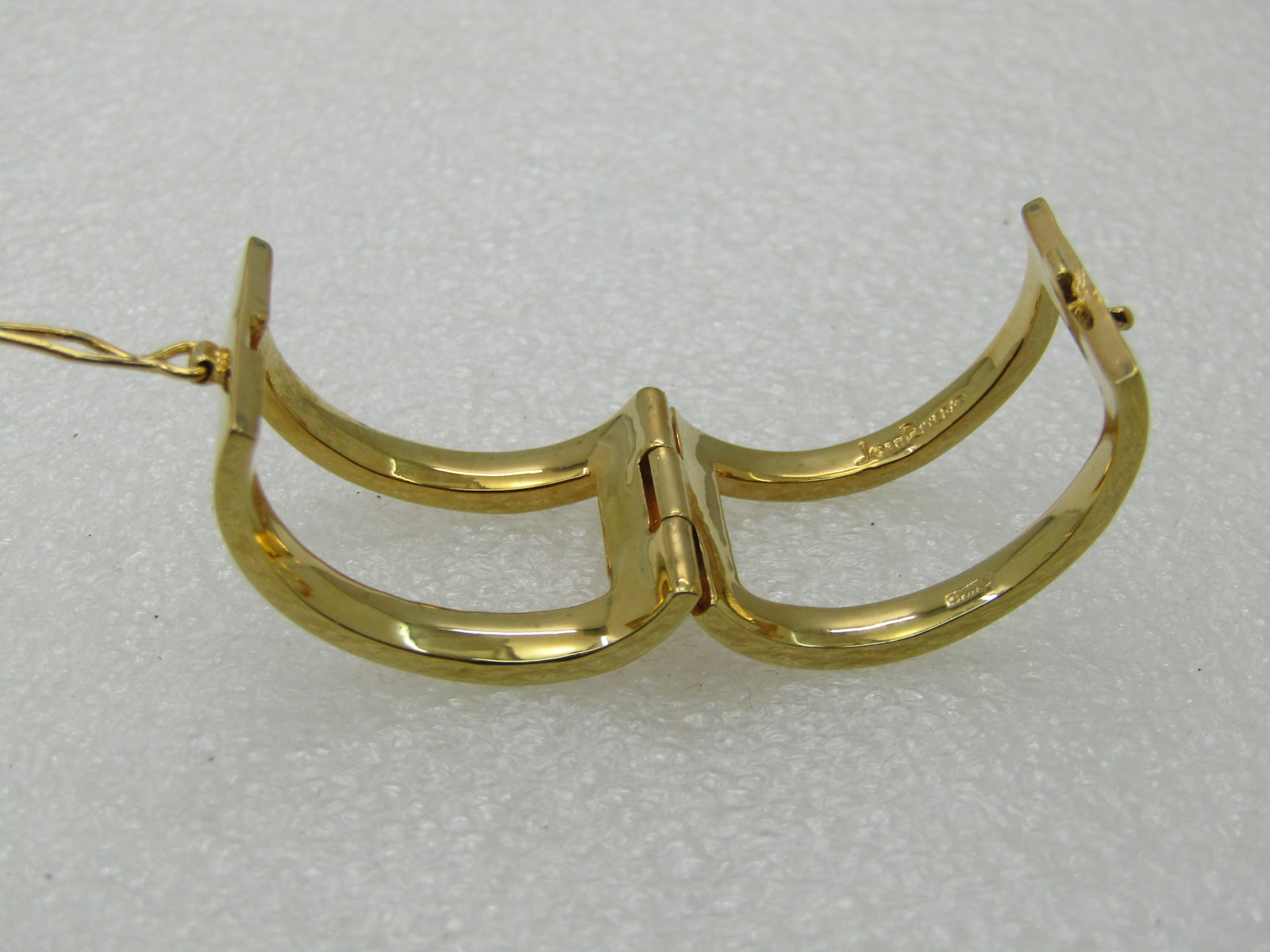 Vintage Joan Rivers Hinged Strand Clamp with Clear Crystals, - 5