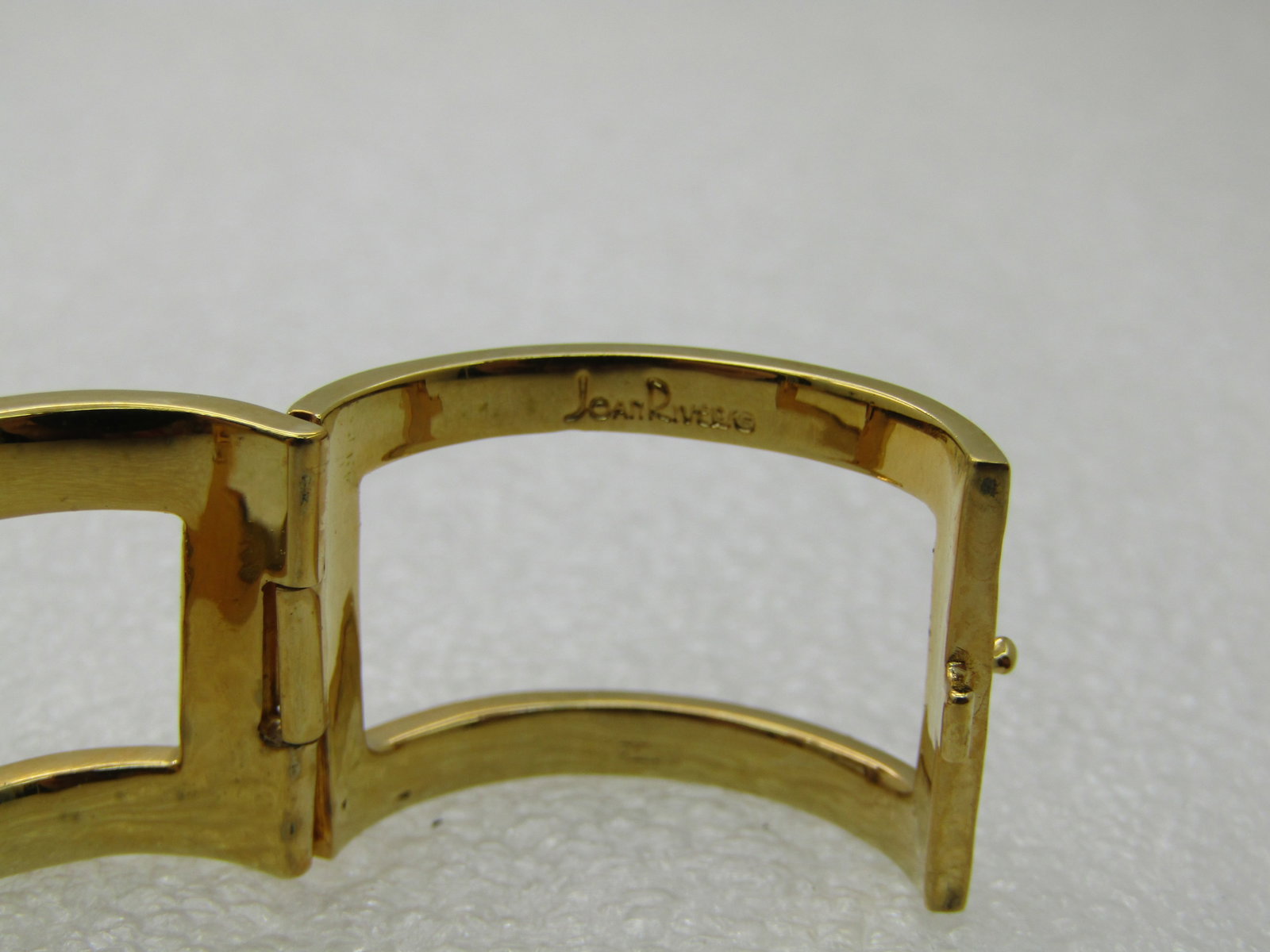 Vintage Joan Rivers Hinged Strand Clamp with Clear Crystals, - 6