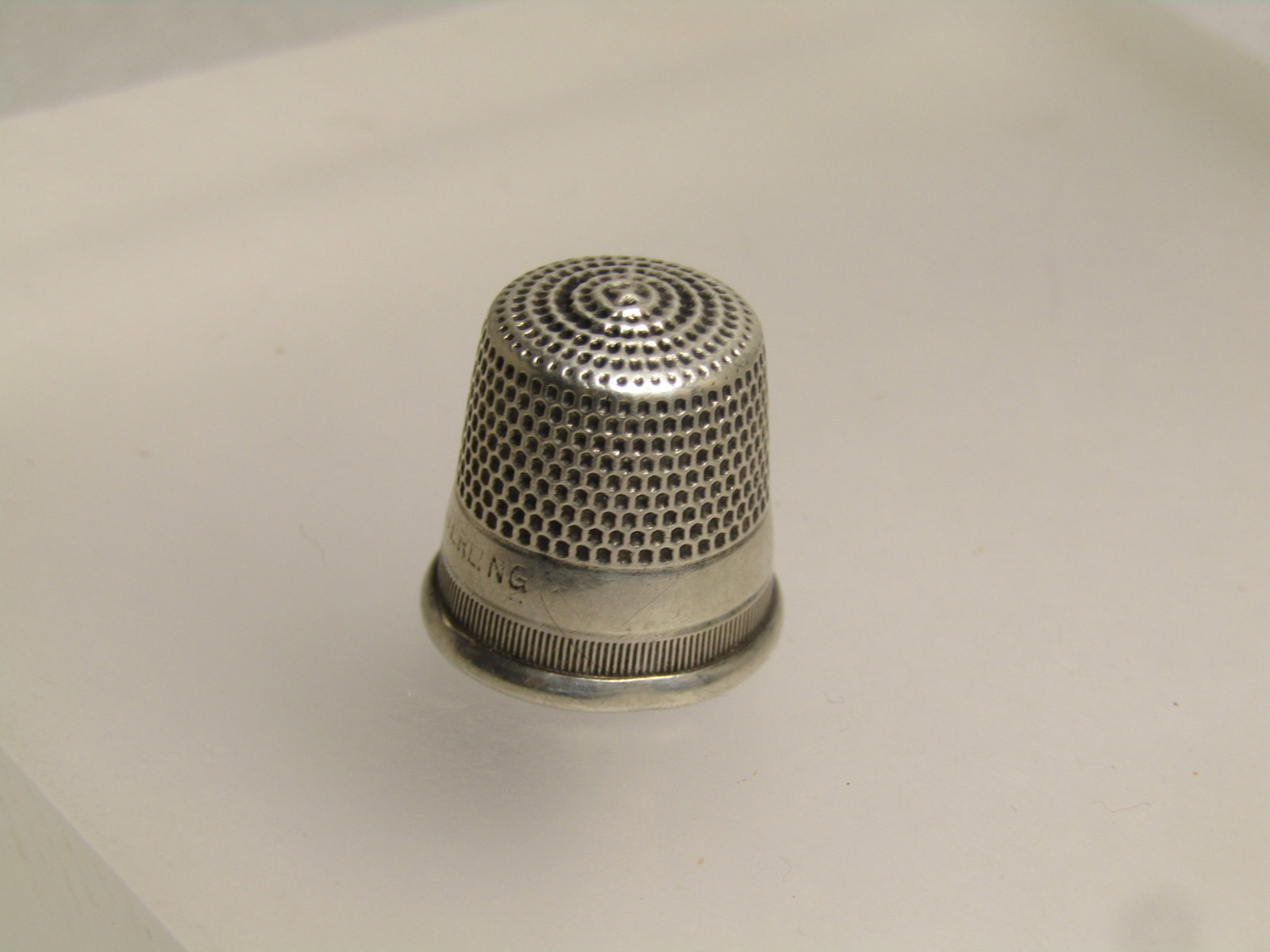 Vintage to Antique Sterling Thimble, European, 1920's or Earlier - 4