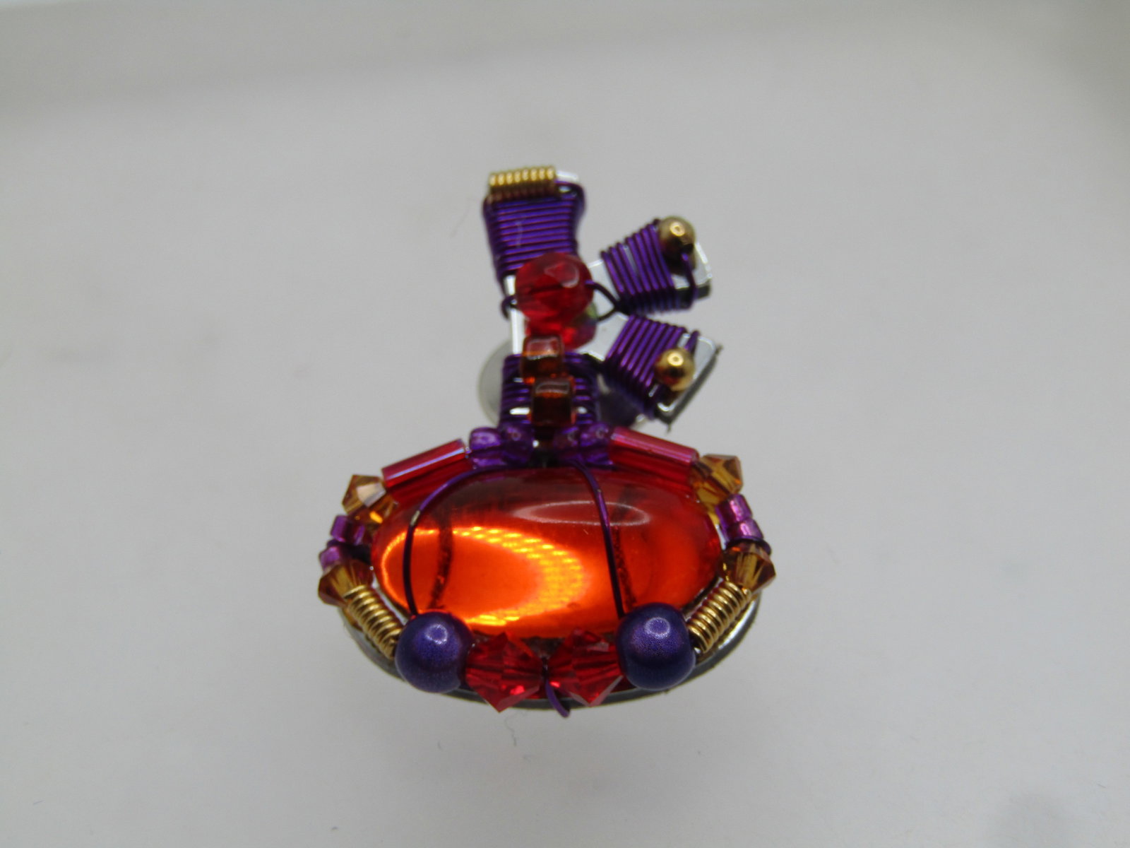 Liztech Mod Key Tack Pin, Orange/Purple/Red - 4