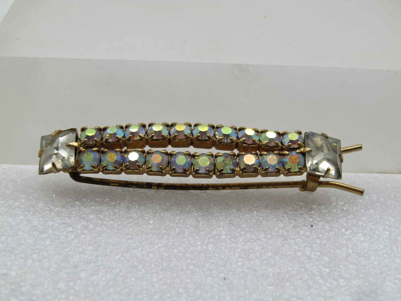 Vintage Aurora Borealis Rhinestone Barrette 1950's-1960's (1 of 5)