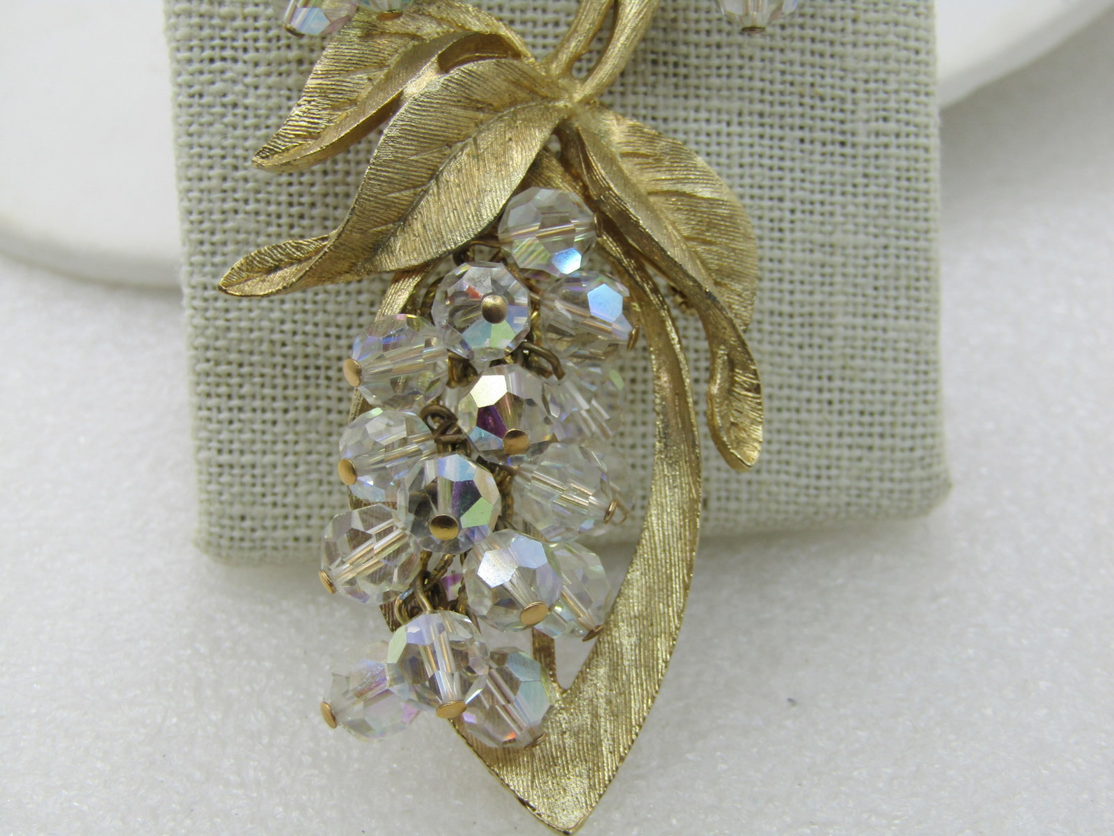 Vintage LJM Crystal Brooch & Earrings Set, 1960's. Laurentian Jewelry Mfg, Montreal - 3
