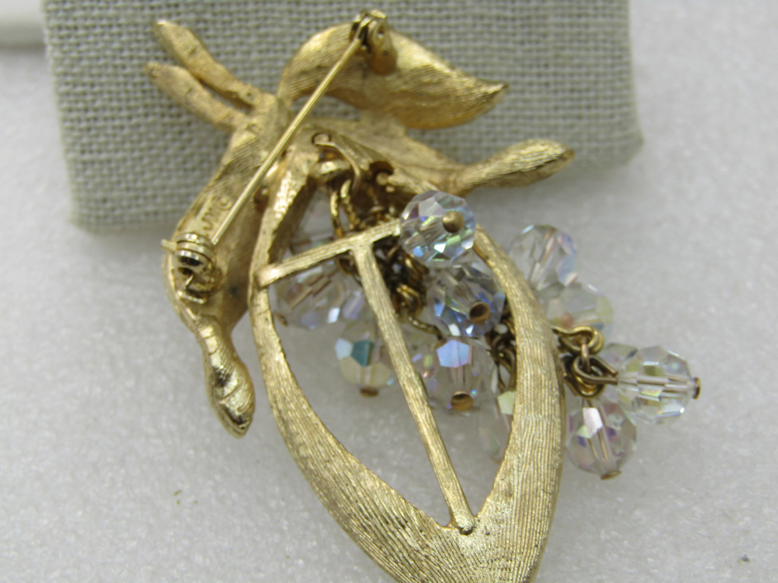 Vintage LJM Crystal Brooch & Earrings Set, 1960's. Laurentian Jewelry Mfg, Montreal - 5