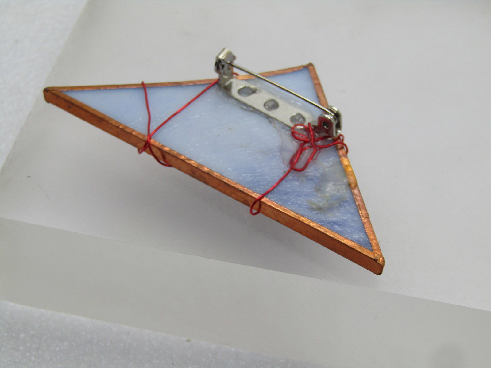 Vintage Copper Framed Lady Bug Brooch, 1990's, Hand Made - 4