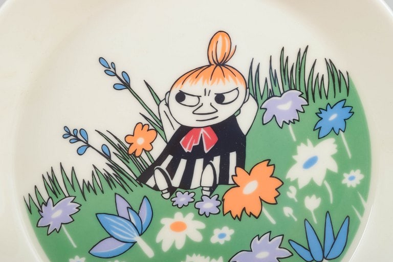 Arabia, Finland. Two colourful porcelain Moomin plates. 21st century. - 2