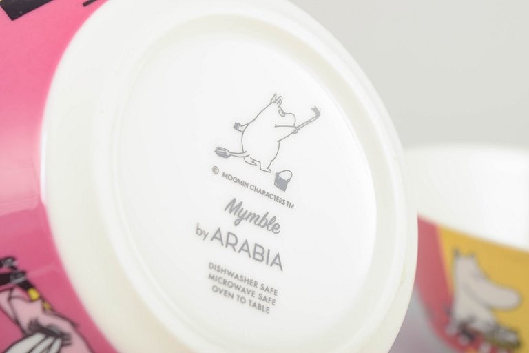 Arabia, Finland. Two colourful porcelain Moomin bowls. 21st century. - 4